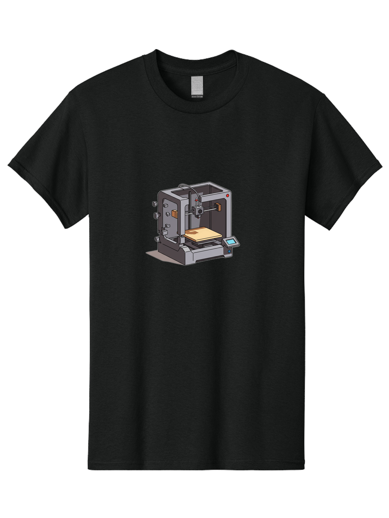 3D-Printer-5 Men'S Graphic Tee, 100% Cotton, Comfortable Casual Summer Wear, Machine Washable, 3D Printing Technology, Additive Manufacturing, Digital Fabrication, Prototyping, Product Design, 3D Modeling, Industrial Production, Baa039