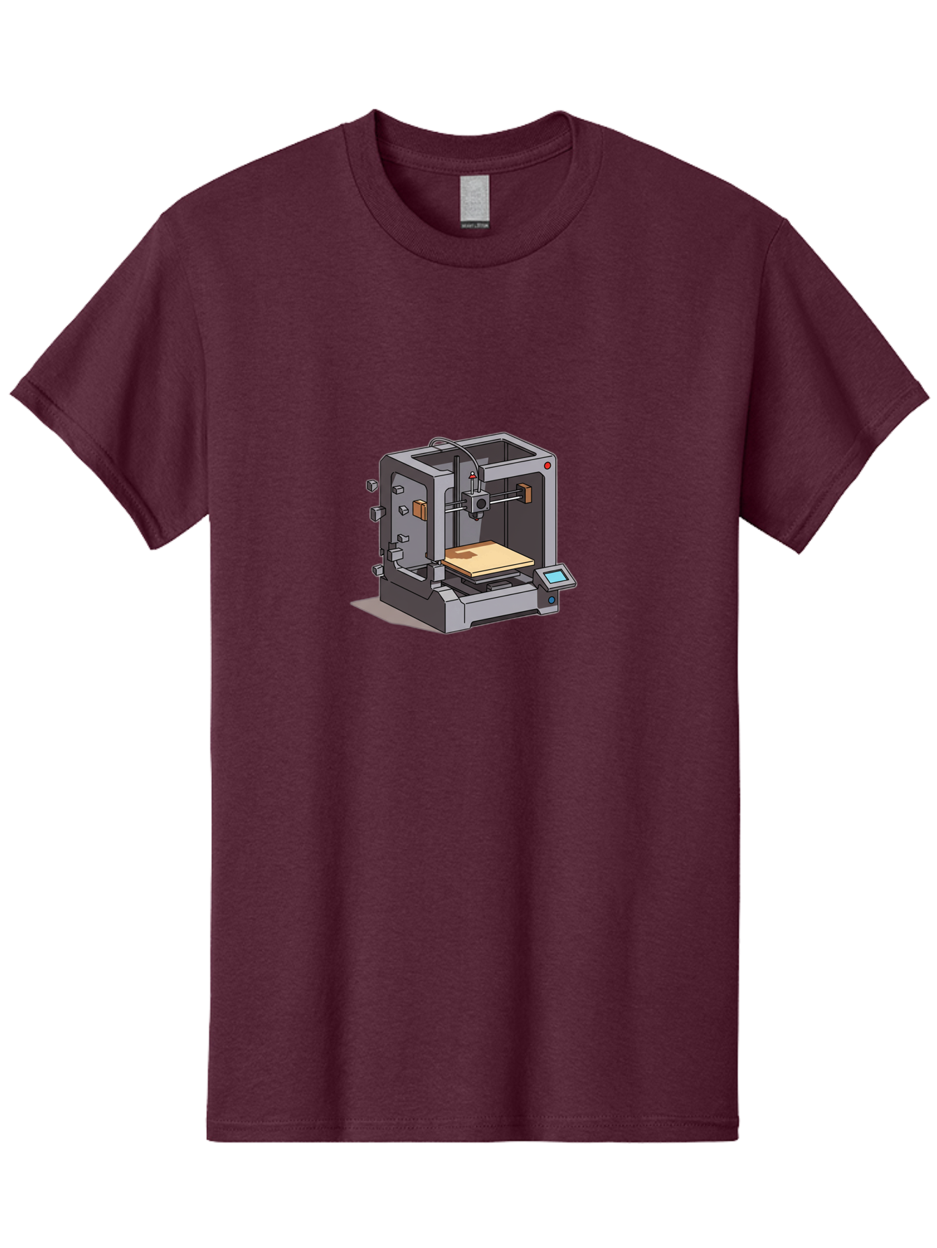 3D-Printer-5 Men'S Graphic Tee, 100% Cotton, Comfortable Casual Summer Wear, Machine Washable, 3D Printing Technology, Additive Manufacturing, Digital Fabrication, Prototyping, Product Design, 3D Modeling, Industrial Production, Baa039