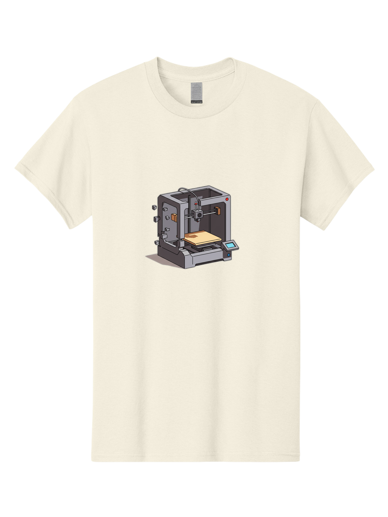 3D-Printer-5 Men'S Graphic Tee, 100% Cotton, Comfortable Casual Summer Wear, Machine Washable, 3D Printing Technology, Additive Manufacturing, Digital Fabrication, Prototyping, Product Design, 3D Modeling, Industrial Production, Baa039