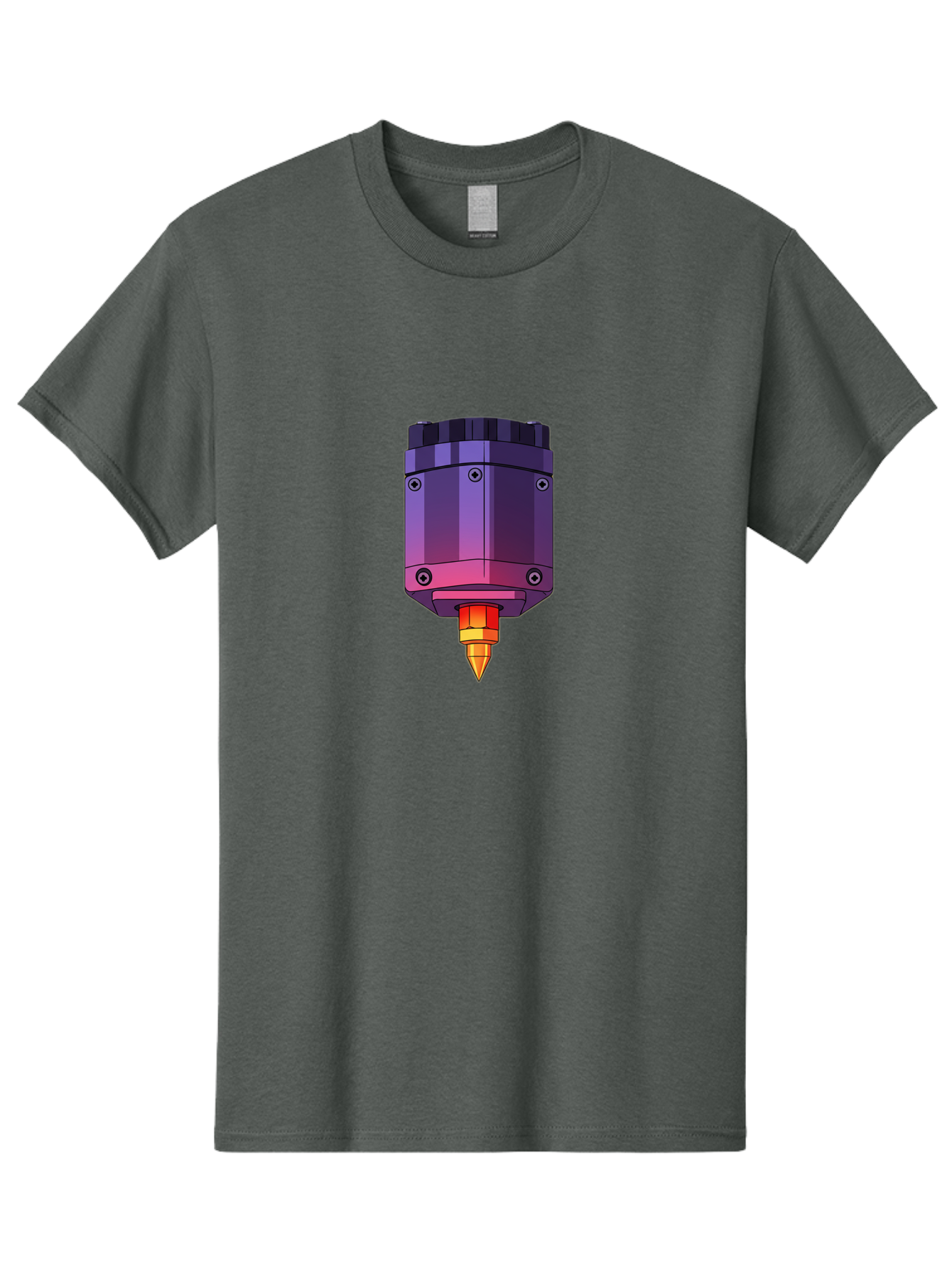 3D-Printer-Hotend-1 Men'S Graphic Tee, 100% Cotton, Comfortable Casual Summer Wear, Machine Washable, 3D Printing Technology, 3D Printer Extruder, Printer Head, Additive Manufacturing, 3D Modeling, Digital Fabrication, Rapid Prototyping Baa044