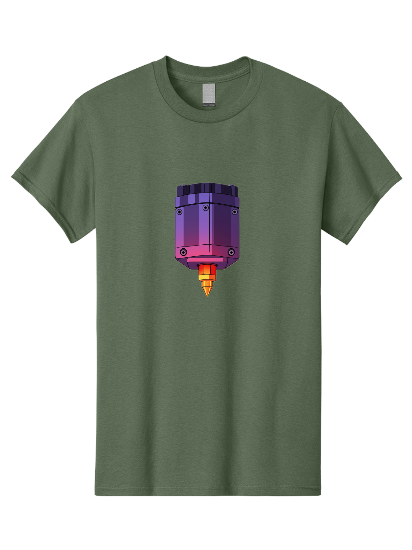 3D-Printer-Hotend-1 Men'S Graphic Tee, 100% Cotton, Comfortable Casual Summer Wear, Machine Washable, 3D Printing Technology, 3D Printer Extruder, Printer Head, Additive Manufacturing, 3D Modeling, Digital Fabrication, Rapid Prototyping Baa044