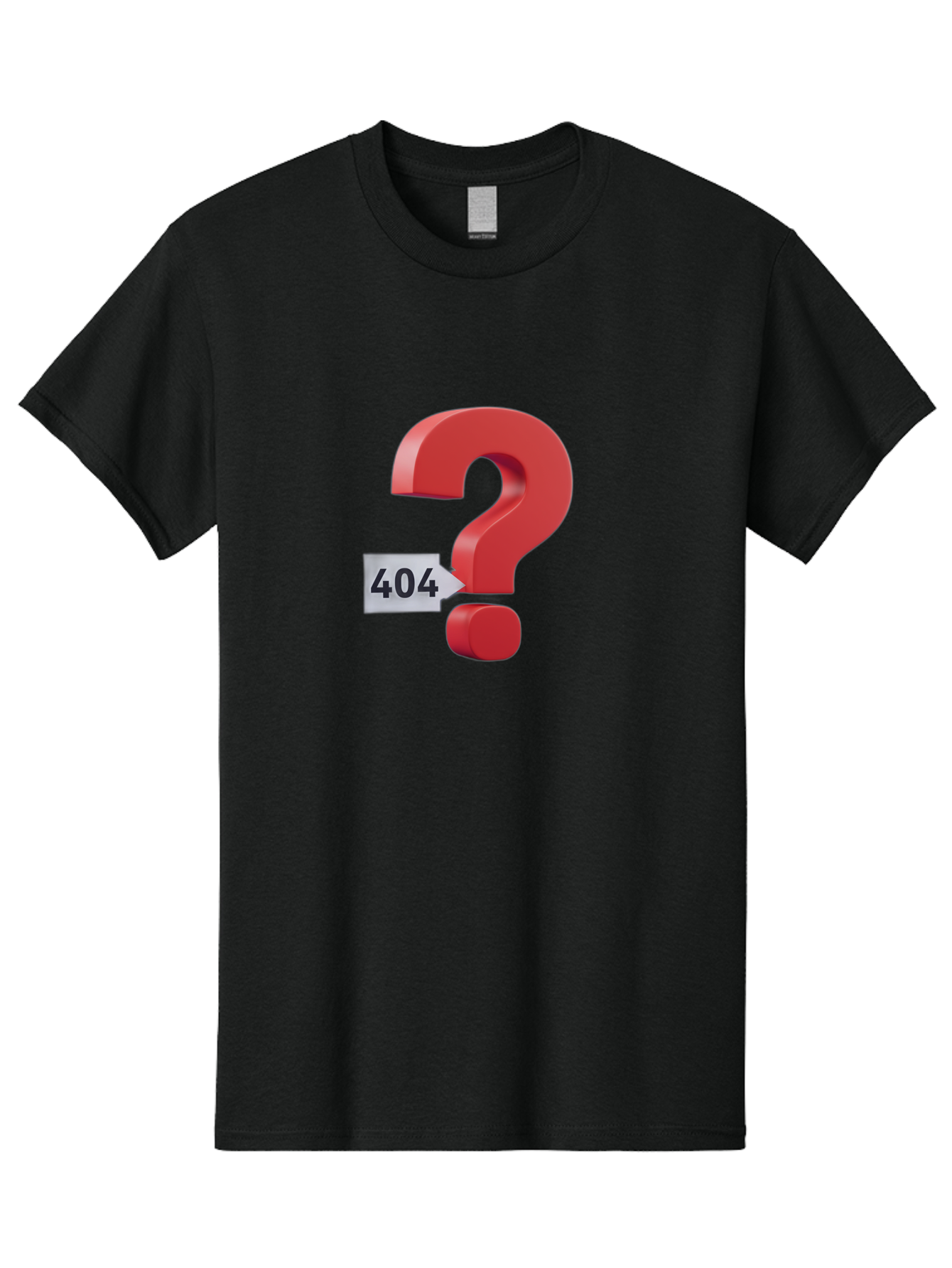 404-2 Men'S Graphic Tee, 100% Cotton, Comfortable Casual Summer Wear, Machine Washable, Error Message, Page Not Found, 404 Number, Question Mark, Digital Glitch, Website Error, Technical Issue, Problem Solving, Troubleshooting Baa059