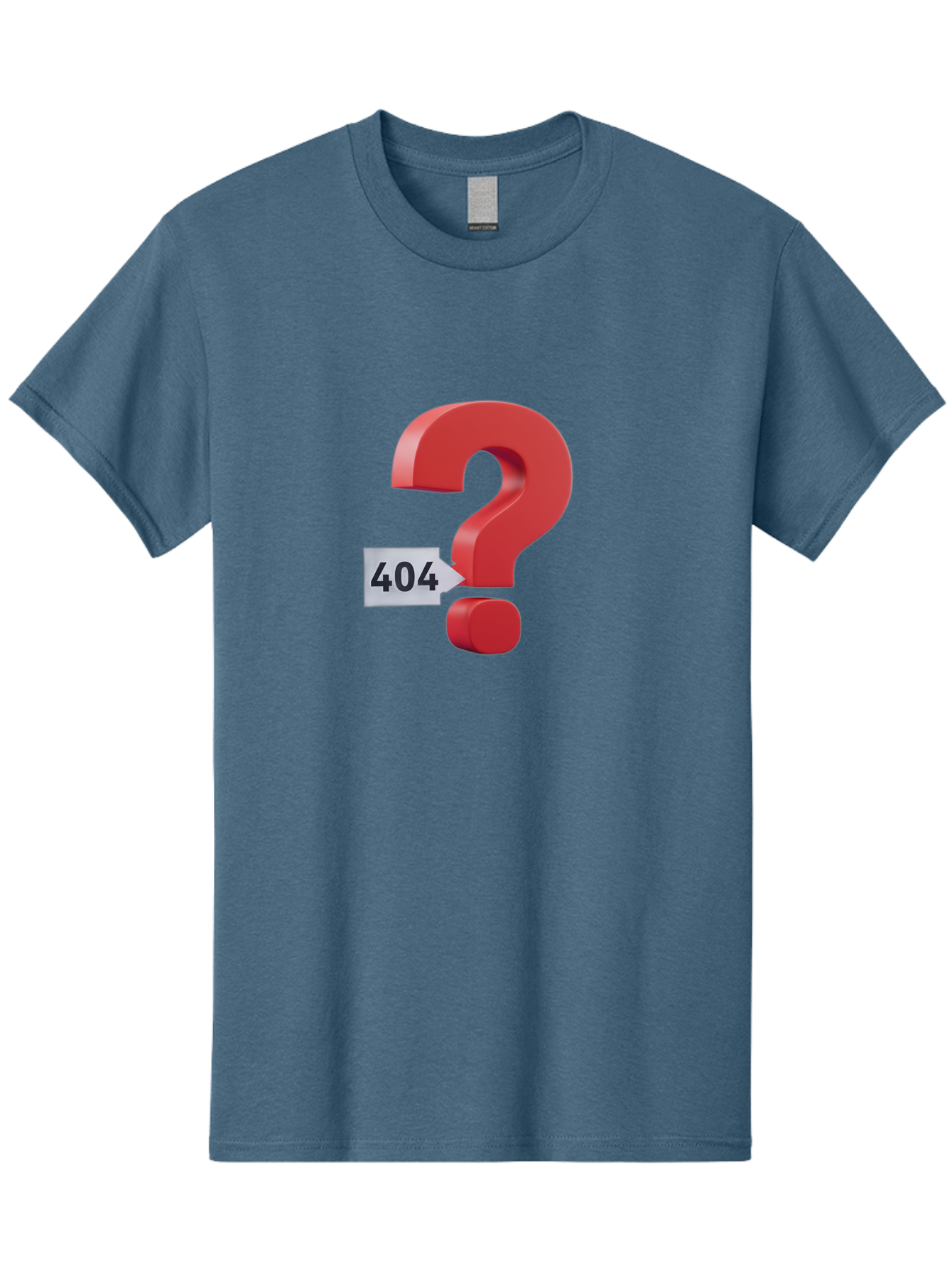 404-2 Men'S Graphic Tee, 100% Cotton, Comfortable Casual Summer Wear, Machine Washable, Error Message, Page Not Found, 404 Number, Question Mark, Digital Glitch, Website Error, Technical Issue, Problem Solving, Troubleshooting Baa059