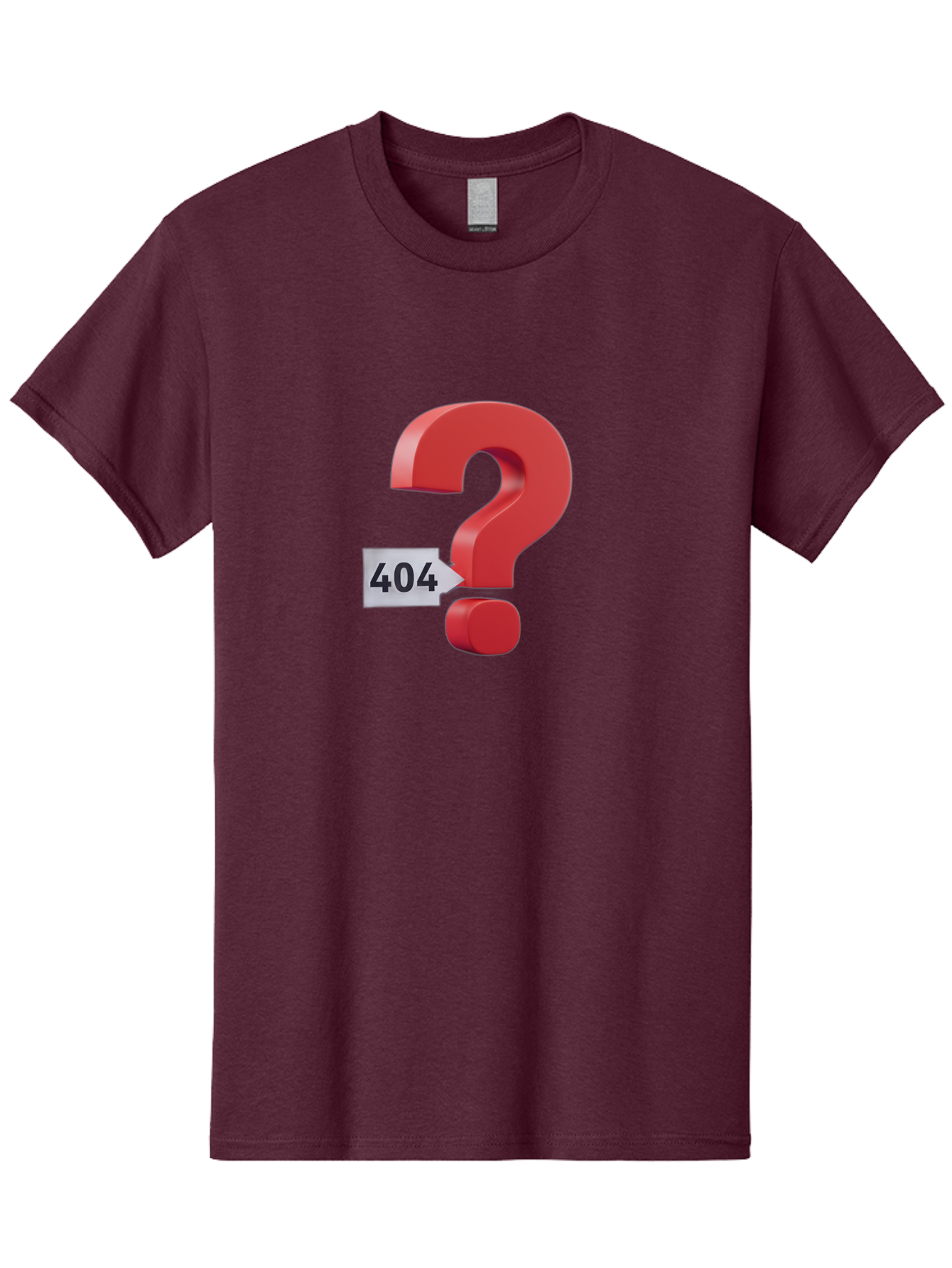 404-2 Men'S Graphic Tee, 100% Cotton, Comfortable Casual Summer Wear, Machine Washable, Error Message, Page Not Found, 404 Number, Question Mark, Digital Glitch, Website Error, Technical Issue, Problem Solving, Troubleshooting Baa059