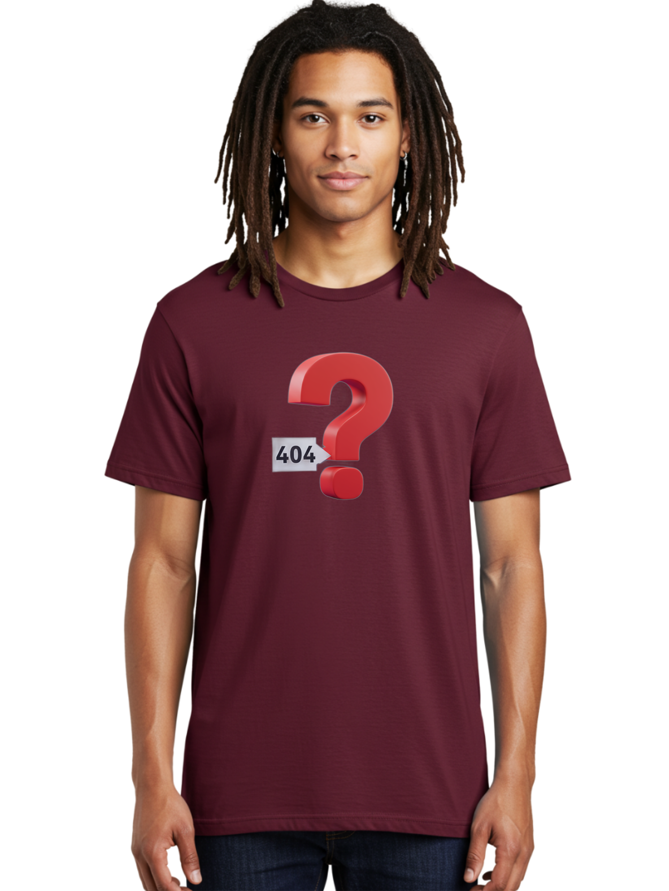 404-2 Men'S Graphic Tee, 100% Cotton, Comfortable Casual Summer Wear, Machine Washable, Error Message, Page Not Found, 404 Number, Question Mark, Digital Glitch, Website Error, Technical Issue, Problem Solving, Troubleshooting Baa059