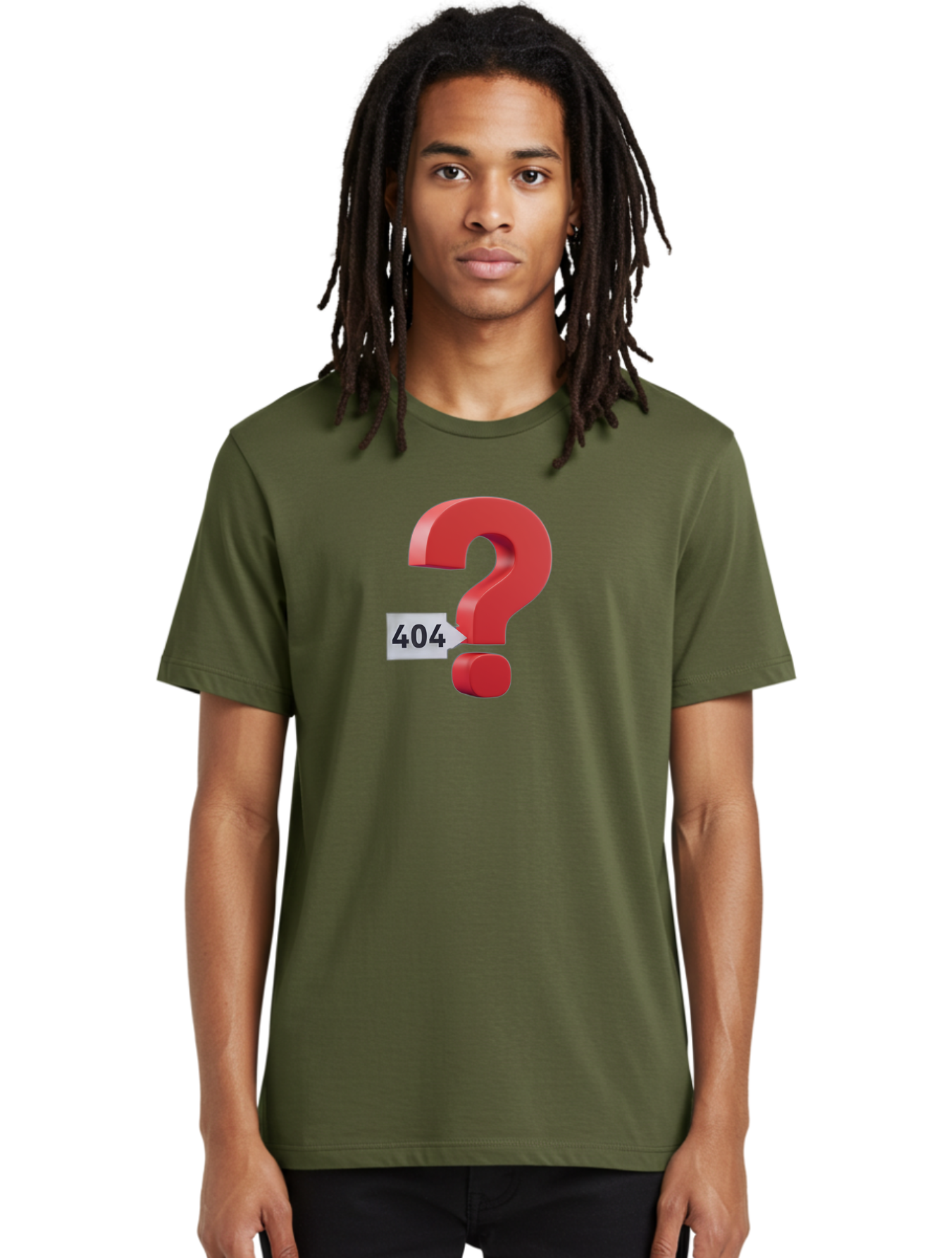 404-2 Men'S Graphic Tee, 100% Cotton, Comfortable Casual Summer Wear, Machine Washable, Error Message, Page Not Found, 404 Number, Question Mark, Digital Glitch, Website Error, Technical Issue, Problem Solving, Troubleshooting Baa059