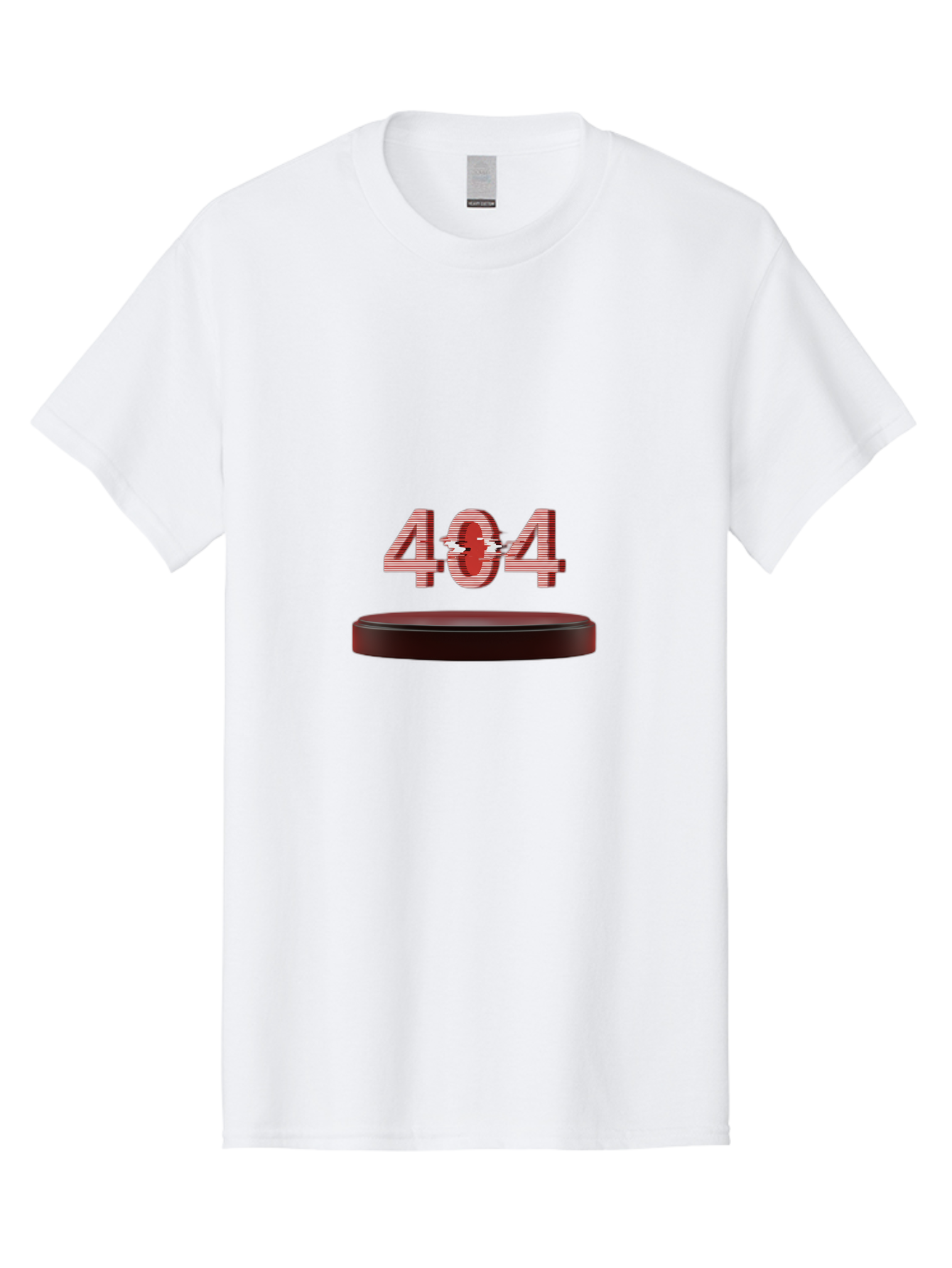404-6 Men'S Graphic Tee, 100% Cotton, Comfortable Casual Summer Wear, Machine Washable, 404 Error Message, Glitch Effect, Red Numbers, Broken Link, Error Page, Digital Disruption, Cyber Glitch, Futuristic Design Baa063
