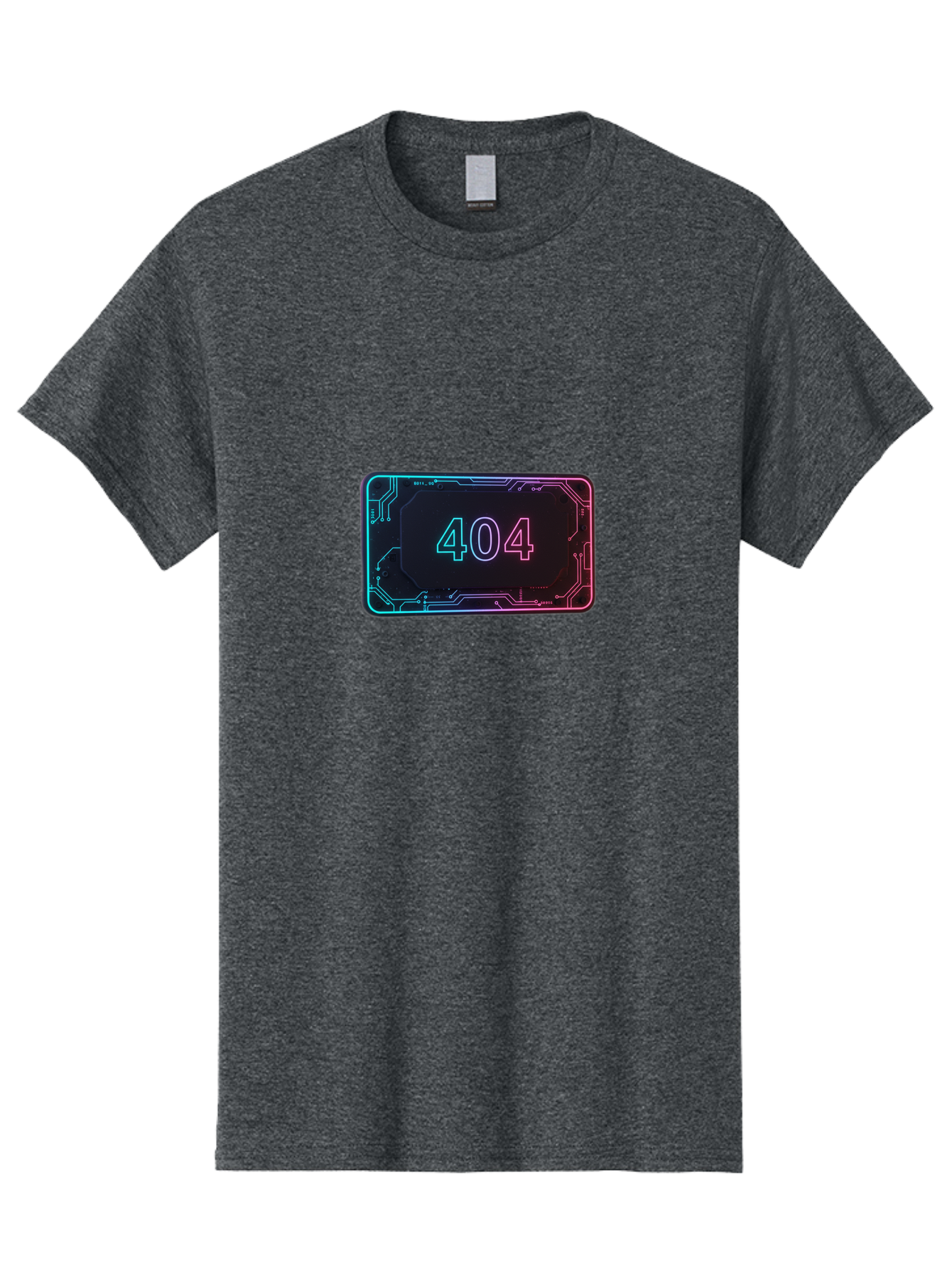 404-8 Men'S Graphic Tee, 100% Cotton, Comfortable Casual Summer Wear, Machine Washable, 404 Error Message, Futuristic Design, Neon Lights, Circuit Board, Error Page, Page Not Found, Tech Glitch, Digital Error Baa065