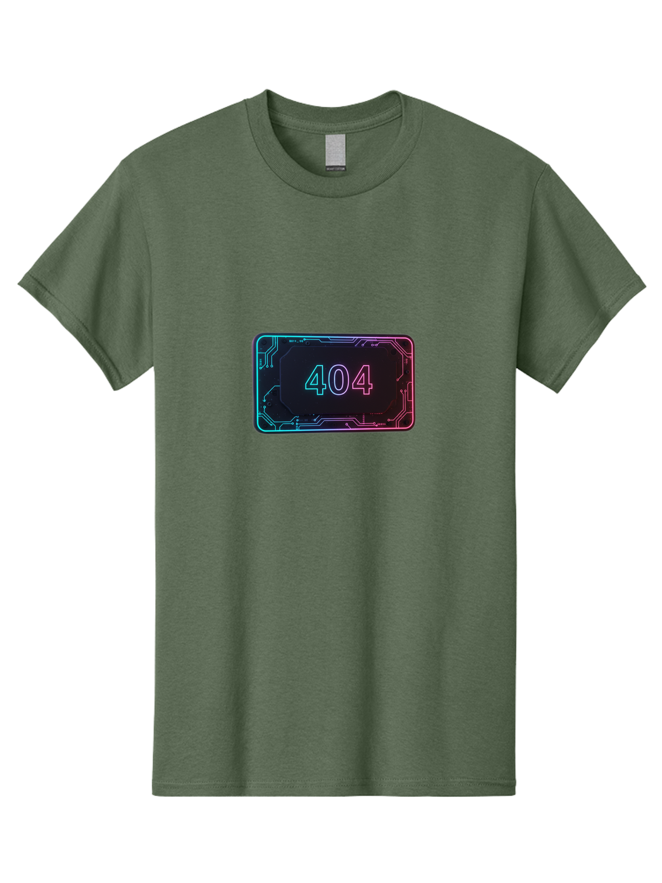 404-8 Men'S Graphic Tee, 100% Cotton, Comfortable Casual Summer Wear, Machine Washable, 404 Error Message, Futuristic Design, Neon Lights, Circuit Board, Error Page, Page Not Found, Tech Glitch, Digital Error Baa065