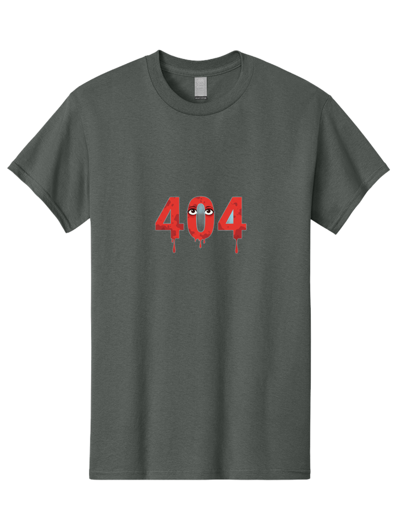 404-9 Men'S Graphic Tee, 100% Cotton, Comfortable Casual Summer Wear, Machine Washable, Error Message, 404 Page Not Found, Creepy Numbers, Dripping Blood, Horror Theme, Eerie Atmosphere, Web Design Element, Glitch Art Baa066