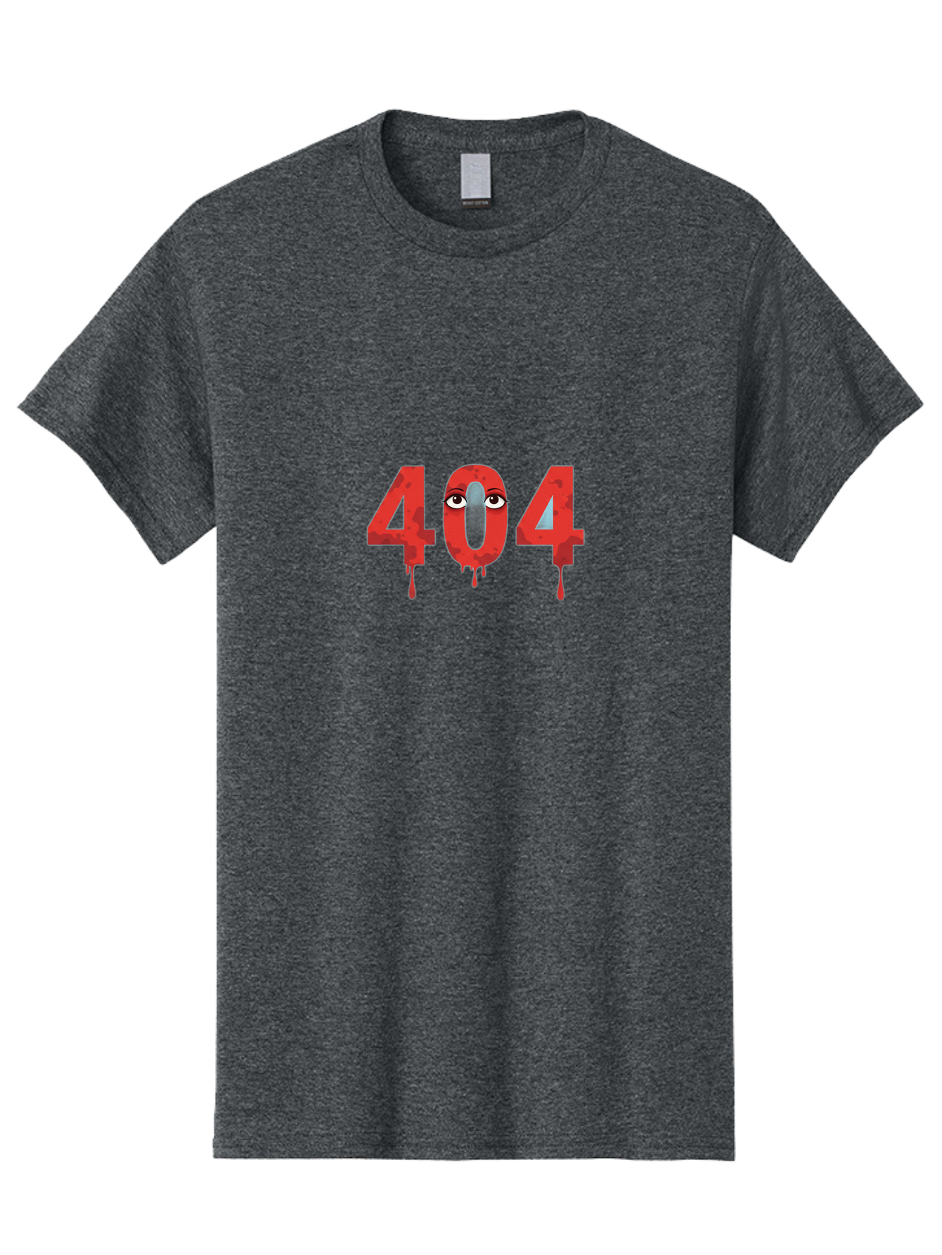 404-9 Men'S Graphic Tee, 100% Cotton, Comfortable Casual Summer Wear, Machine Washable, Error Message, 404 Page Not Found, Creepy Numbers, Dripping Blood, Horror Theme, Eerie Atmosphere, Web Design Element, Glitch Art Baa066