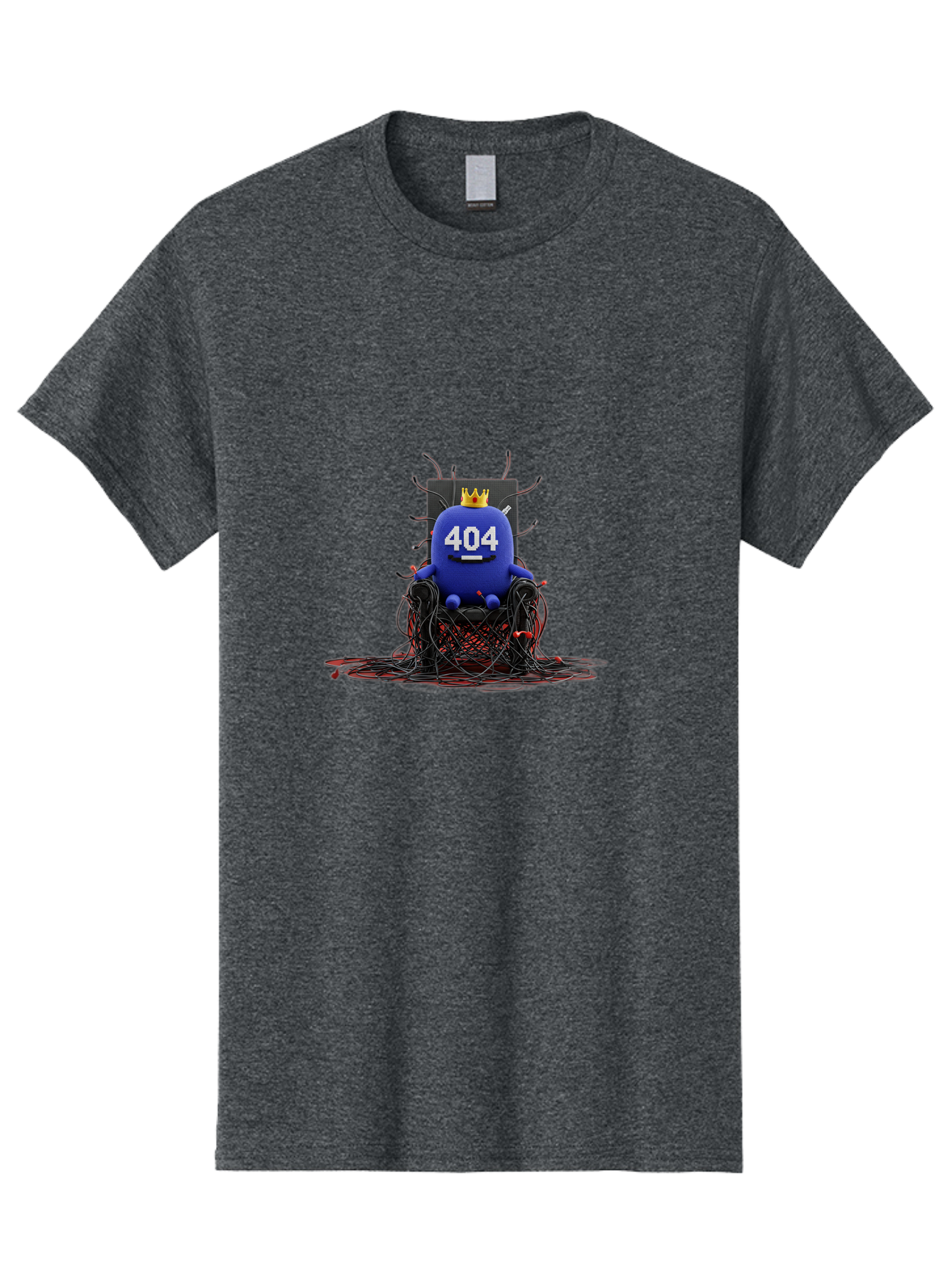 404-Character Men'S Graphic Tee, 100% Cotton, Comfortable Casual Summer Wear, Machine Washable, Error 404, Page Not Found, Broken Links, Digital Chaos, Tangled Wires, Frustrated User, Tech Issue, Online Error Baa068