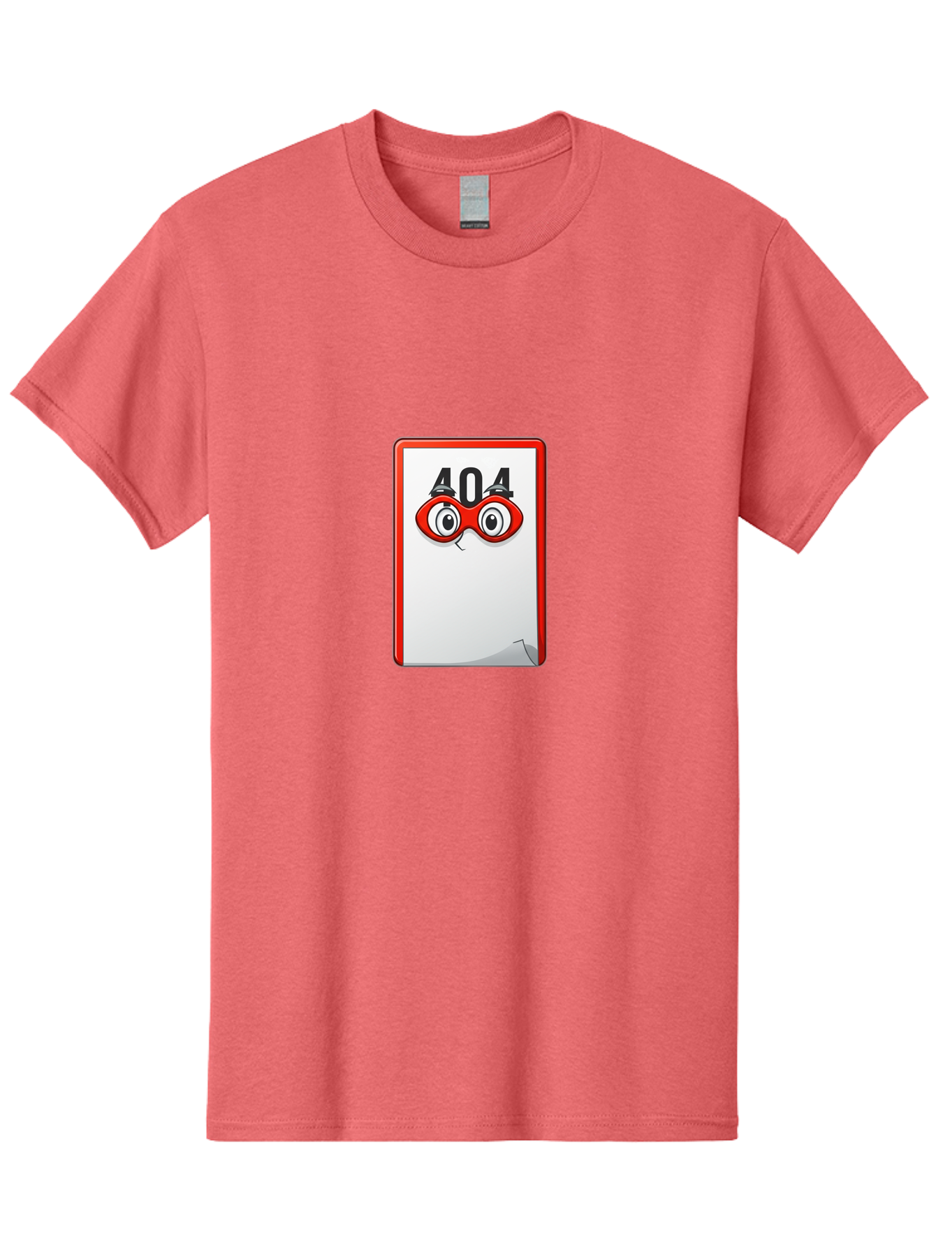 404-Error-Page-1 Men'S Graphic Tee, 100% Cotton, Comfortable Casual Summer Wear, Machine Washable, Error Page Not Found, 404 Error, Web Page Error, Page Not Found, Cartoon Illustration, Red Glasses, Website Error, Web Development Baa088