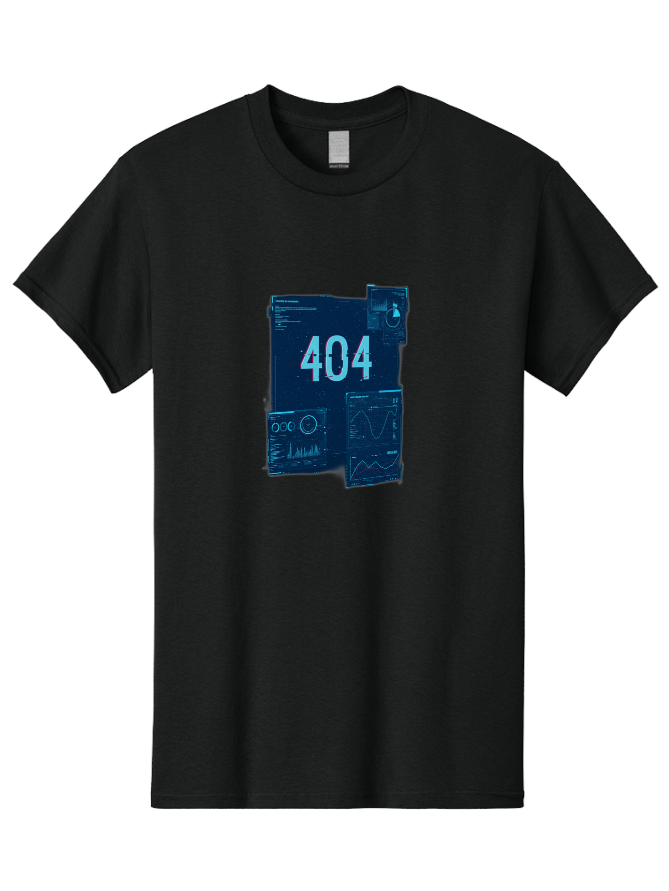 404-Error-Page Men'S Graphic Tee, 100% Cotton, Comfortable Casual Summer Wear, Machine Washable, 404 Error Page, Page Not Found, Digital Glitch, Cyberpunk Style, Futuristic Design, Error Message, Broken Link, Techno Aesthetic, Baa089