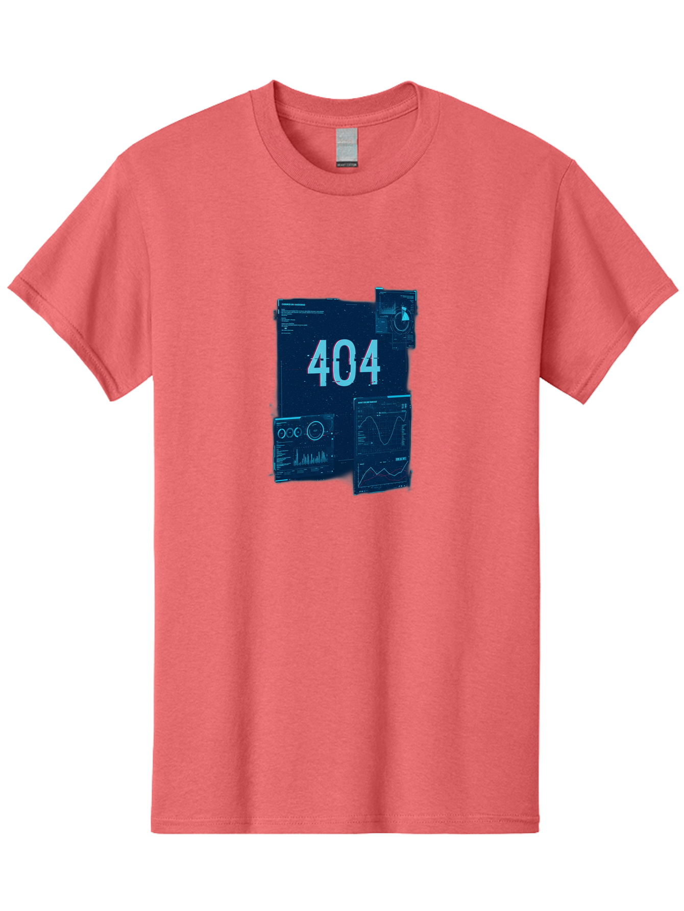 404-Error-Page Men'S Graphic Tee, 100% Cotton, Comfortable Casual Summer Wear, Machine Washable, 404 Error Page, Page Not Found, Digital Glitch, Cyberpunk Style, Futuristic Design, Error Message, Broken Link, Techno Aesthetic, Baa089