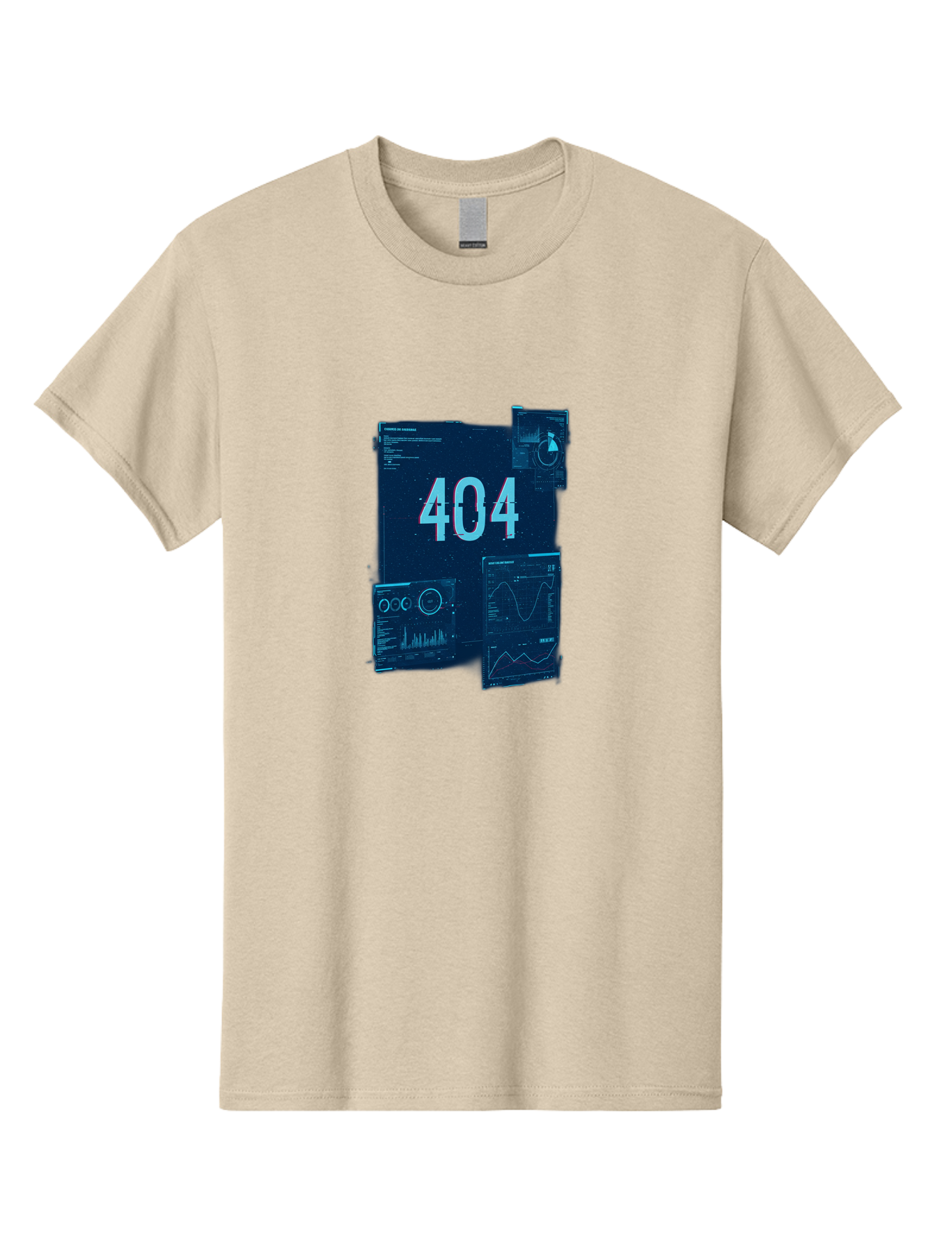 404-Error-Page Men'S Graphic Tee, 100% Cotton, Comfortable Casual Summer Wear, Machine Washable, 404 Error Page, Page Not Found, Digital Glitch, Cyberpunk Style, Futuristic Design, Error Message, Broken Link, Techno Aesthetic, Baa089