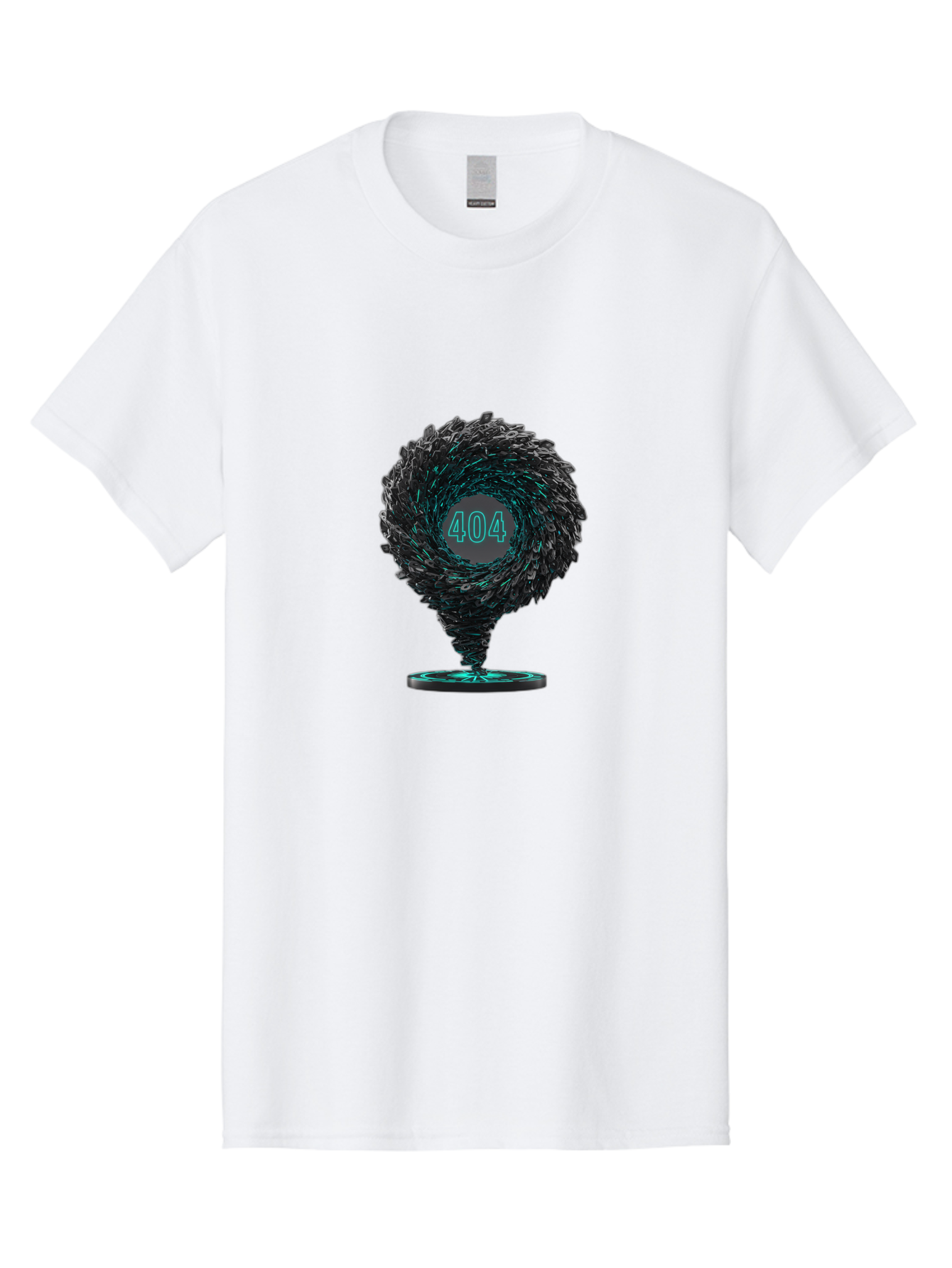 404-Error-Tornado Men'S Graphic Tee, 100% Cotton, Comfortable Casual Summer Wear, Machine Washable, Error Page, 404 Not Found, Web Design, Glitch Art, Digital Chaos, Abstract Vortex, Futuristic, Website Error Message, Page Not Found Baa092
