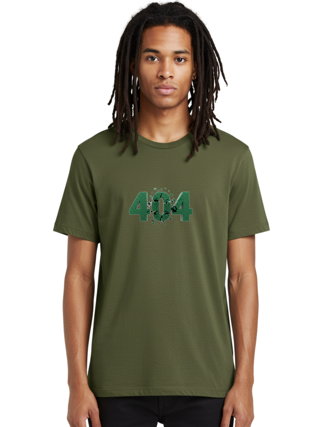 404-Error Men'S Graphic Tee, 100% Cotton, Comfortable Casual Summer Wear, Machine Washable, 404 Error, Broken Link, Page Not Found, Crushed Numbers, Broken Text, Error Message, Website Glitch, Broken Webpage Baa093