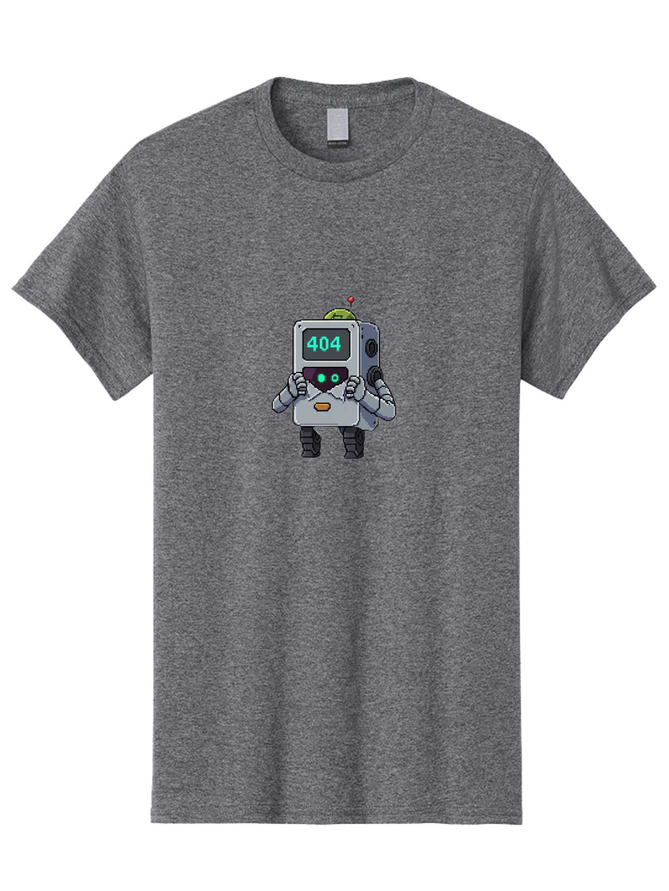 404-Robot-1 Men'S Graphic Tee, 100% Cotton, Comfortable Casual Summer Wear, Machine Washable, Robot With 404 Error Message, Error Page, Broken Link, Page Not Found, Malfunctioning Robot, Cartoon Style, Digital Art, Futuristic Design, Baa106