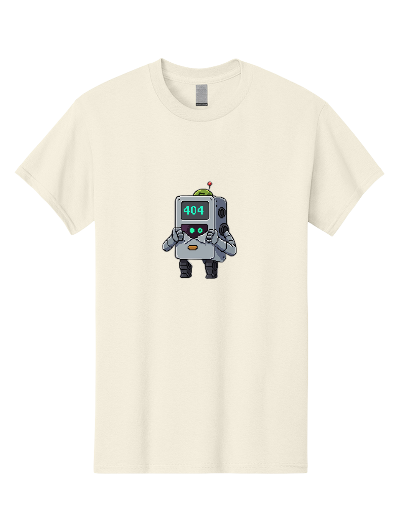 404-Robot-1 Men'S Graphic Tee, 100% Cotton, Comfortable Casual Summer Wear, Machine Washable, Robot With 404 Error Message, Error Page, Broken Link, Page Not Found, Malfunctioning Robot, Cartoon Style, Digital Art, Futuristic Design, Baa106