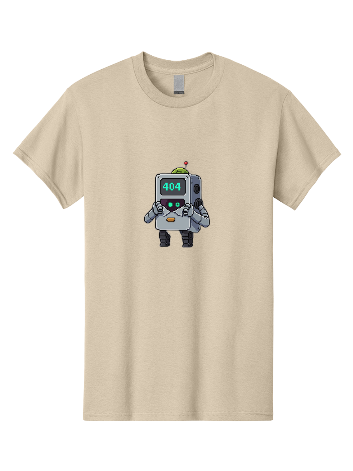 404-Robot-1 Men'S Graphic Tee, 100% Cotton, Comfortable Casual Summer Wear, Machine Washable, Robot With 404 Error Message, Error Page, Broken Link, Page Not Found, Malfunctioning Robot, Cartoon Style, Digital Art, Futuristic Design, Baa106
