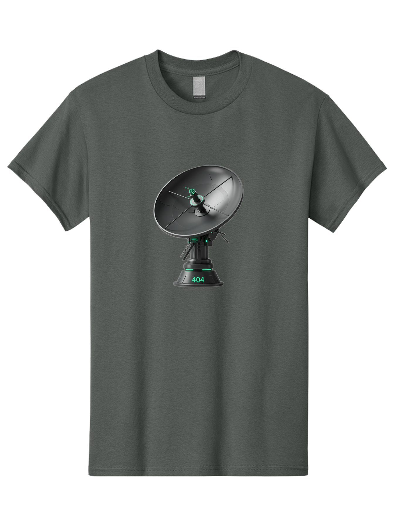 404-Satellite-Dish Men'S Graphic Tee, 100% Cotton, Comfortable Casual Summer Wear, Machine Washable, Satellite Dish, Futuristic Technology, Wireless Communication, 404 Error, Digital Connectivity, Cyberpunk Style, High-Tech Device, Baa108