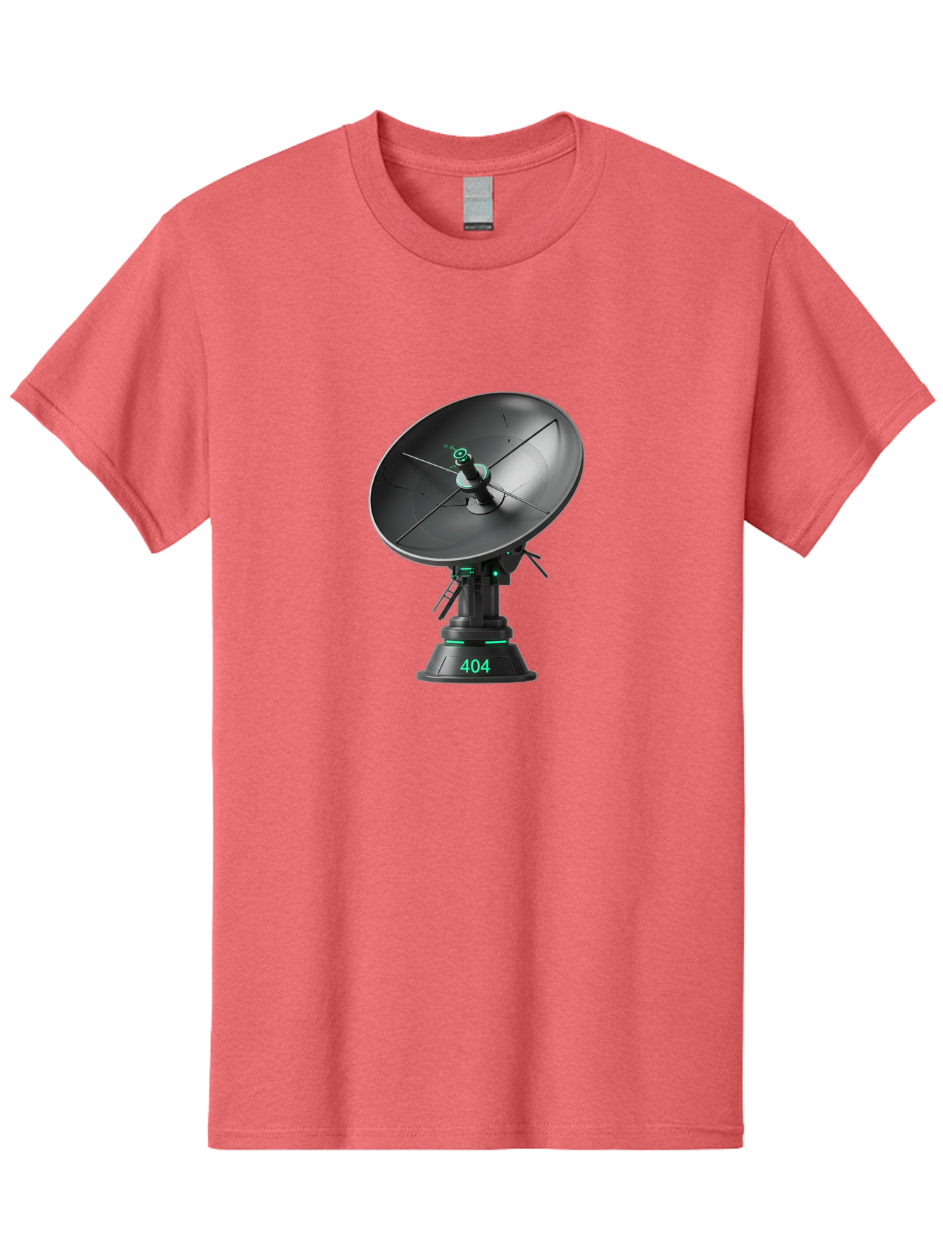 404-Satellite-Dish Men'S Graphic Tee, 100% Cotton, Comfortable Casual Summer Wear, Machine Washable, Satellite Dish, Futuristic Technology, Wireless Communication, 404 Error, Digital Connectivity, Cyberpunk Style, High-Tech Device, Baa108