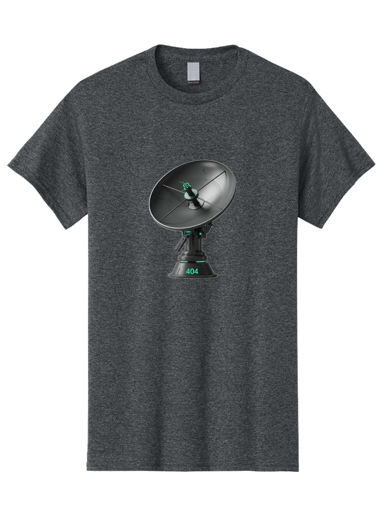404-Satellite-Dish Men'S Graphic Tee, 100% Cotton, Comfortable Casual Summer Wear, Machine Washable, Satellite Dish, Futuristic Technology, Wireless Communication, 404 Error, Digital Connectivity, Cyberpunk Style, High-Tech Device, Baa108
