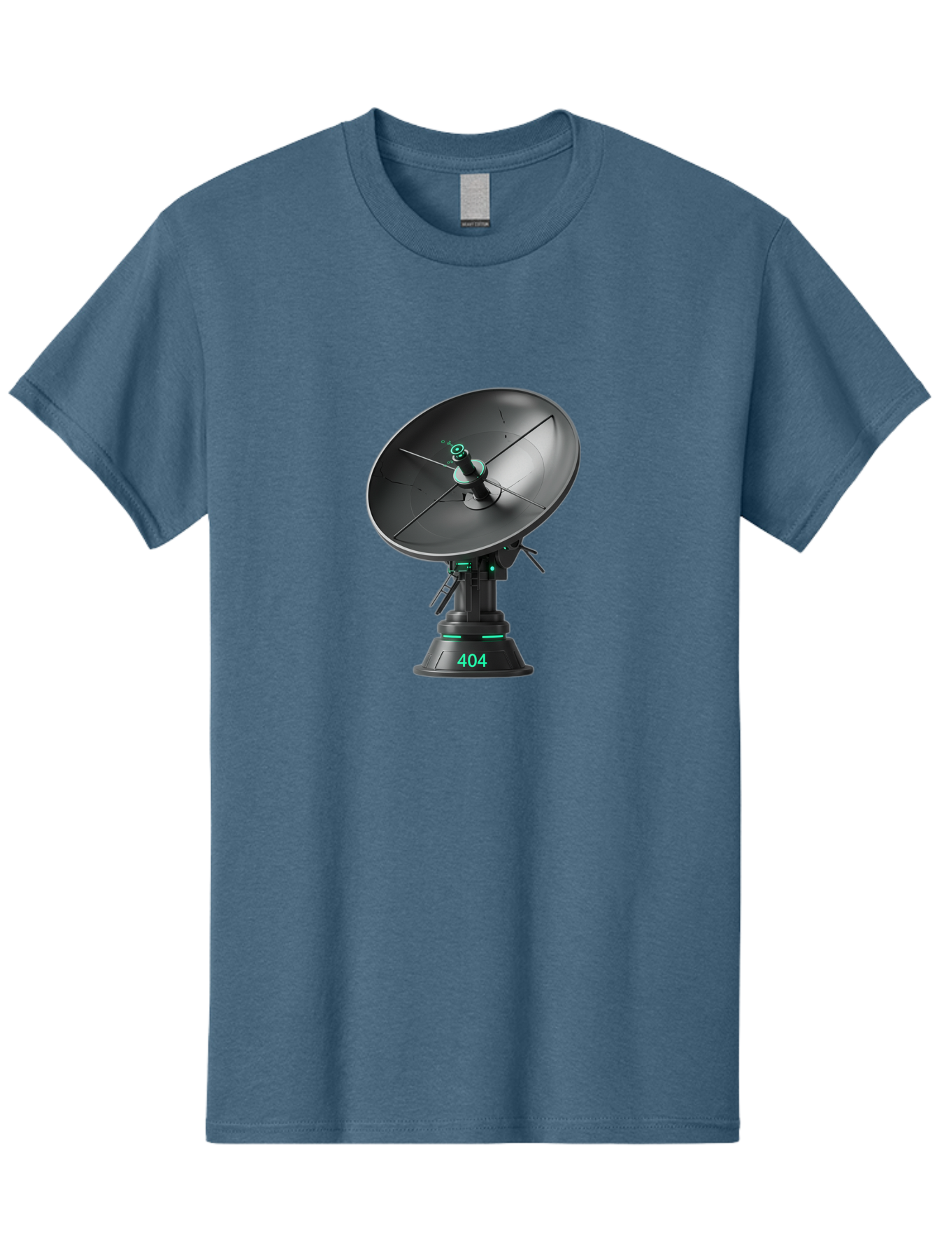 404-Satellite-Dish Men'S Graphic Tee, 100% Cotton, Comfortable Casual Summer Wear, Machine Washable, Satellite Dish, Futuristic Technology, Wireless Communication, 404 Error, Digital Connectivity, Cyberpunk Style, High-Tech Device, Baa108