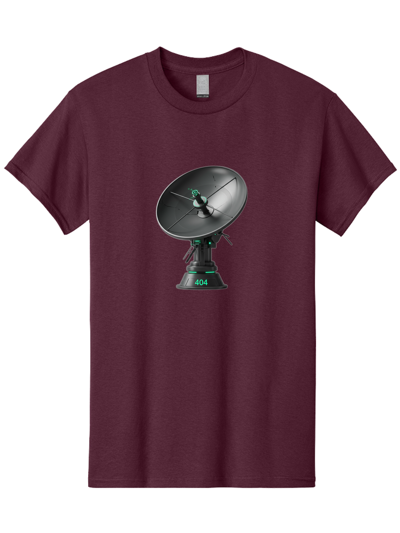 404-Satellite-Dish Men'S Graphic Tee, 100% Cotton, Comfortable Casual Summer Wear, Machine Washable, Satellite Dish, Futuristic Technology, Wireless Communication, 404 Error, Digital Connectivity, Cyberpunk Style, High-Tech Device, Baa108