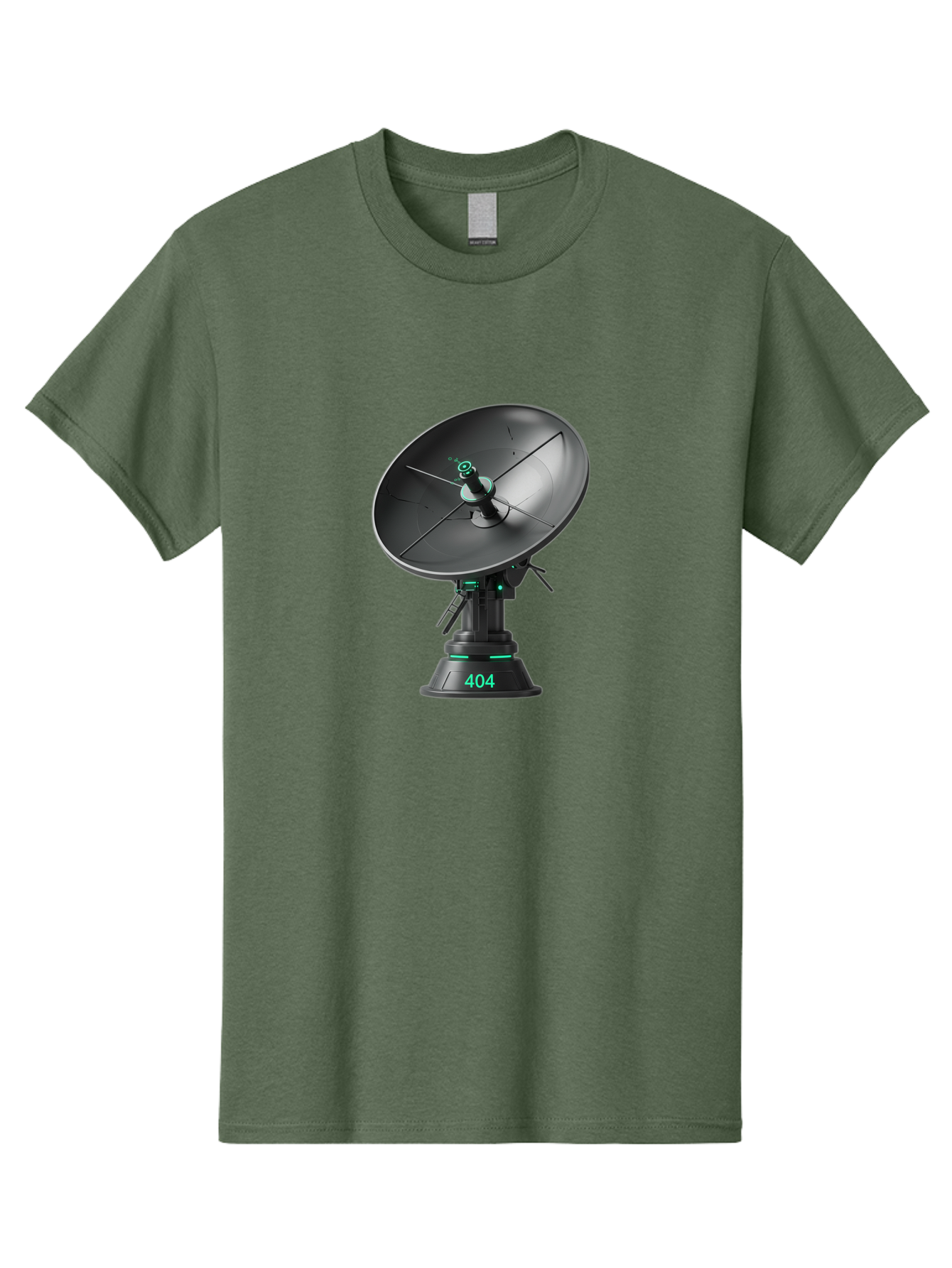 404-Satellite-Dish Men'S Graphic Tee, 100% Cotton, Comfortable Casual Summer Wear, Machine Washable, Satellite Dish, Futuristic Technology, Wireless Communication, 404 Error, Digital Connectivity, Cyberpunk Style, High-Tech Device, Baa108