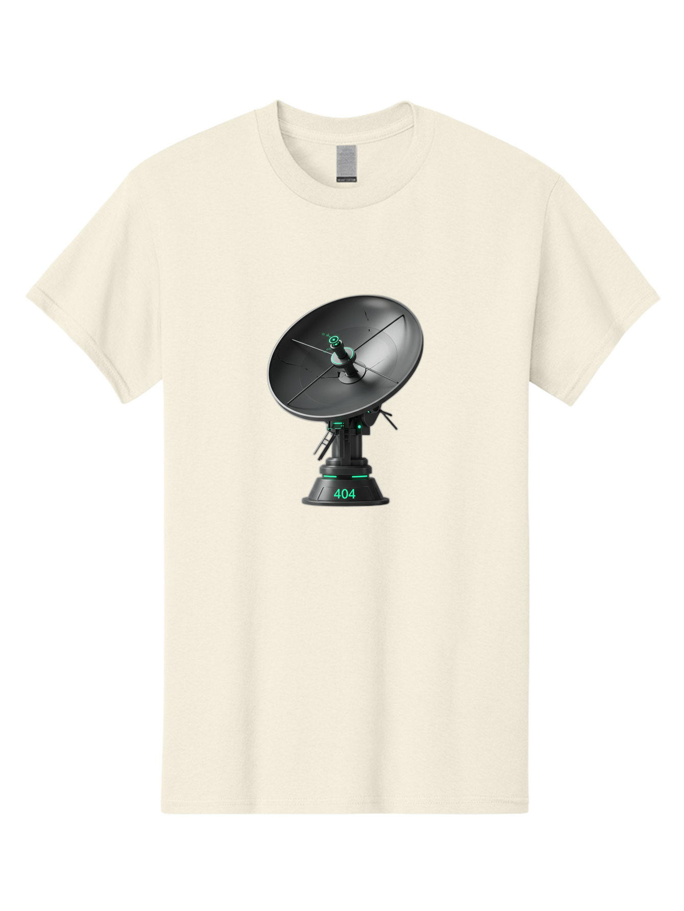404-Satellite-Dish Men'S Graphic Tee, 100% Cotton, Comfortable Casual Summer Wear, Machine Washable, Satellite Dish, Futuristic Technology, Wireless Communication, 404 Error, Digital Connectivity, Cyberpunk Style, High-Tech Device, Baa108