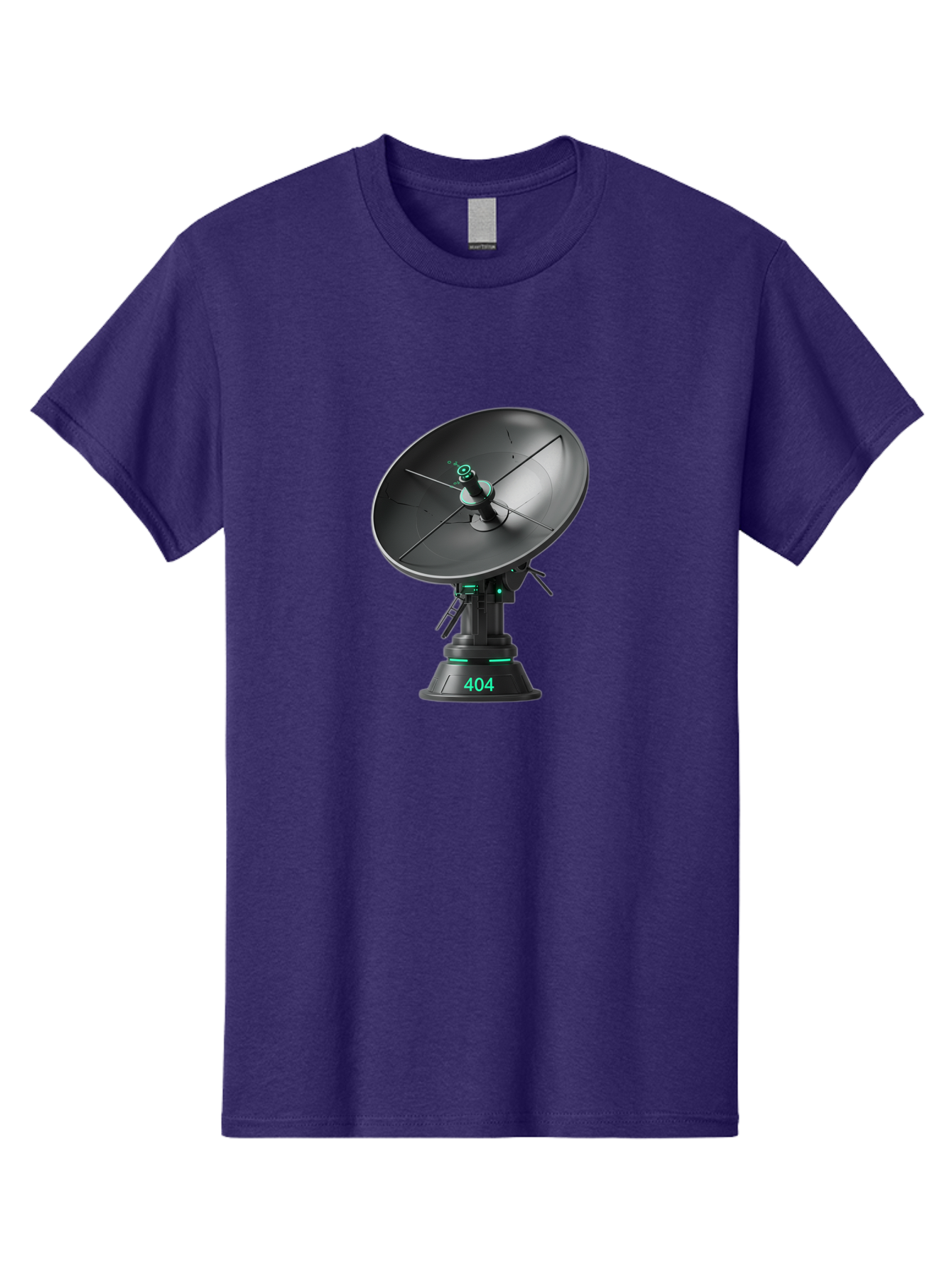 404-Satellite-Dish Men'S Graphic Tee, 100% Cotton, Comfortable Casual Summer Wear, Machine Washable, Satellite Dish, Futuristic Technology, Wireless Communication, 404 Error, Digital Connectivity, Cyberpunk Style, High-Tech Device, Baa108