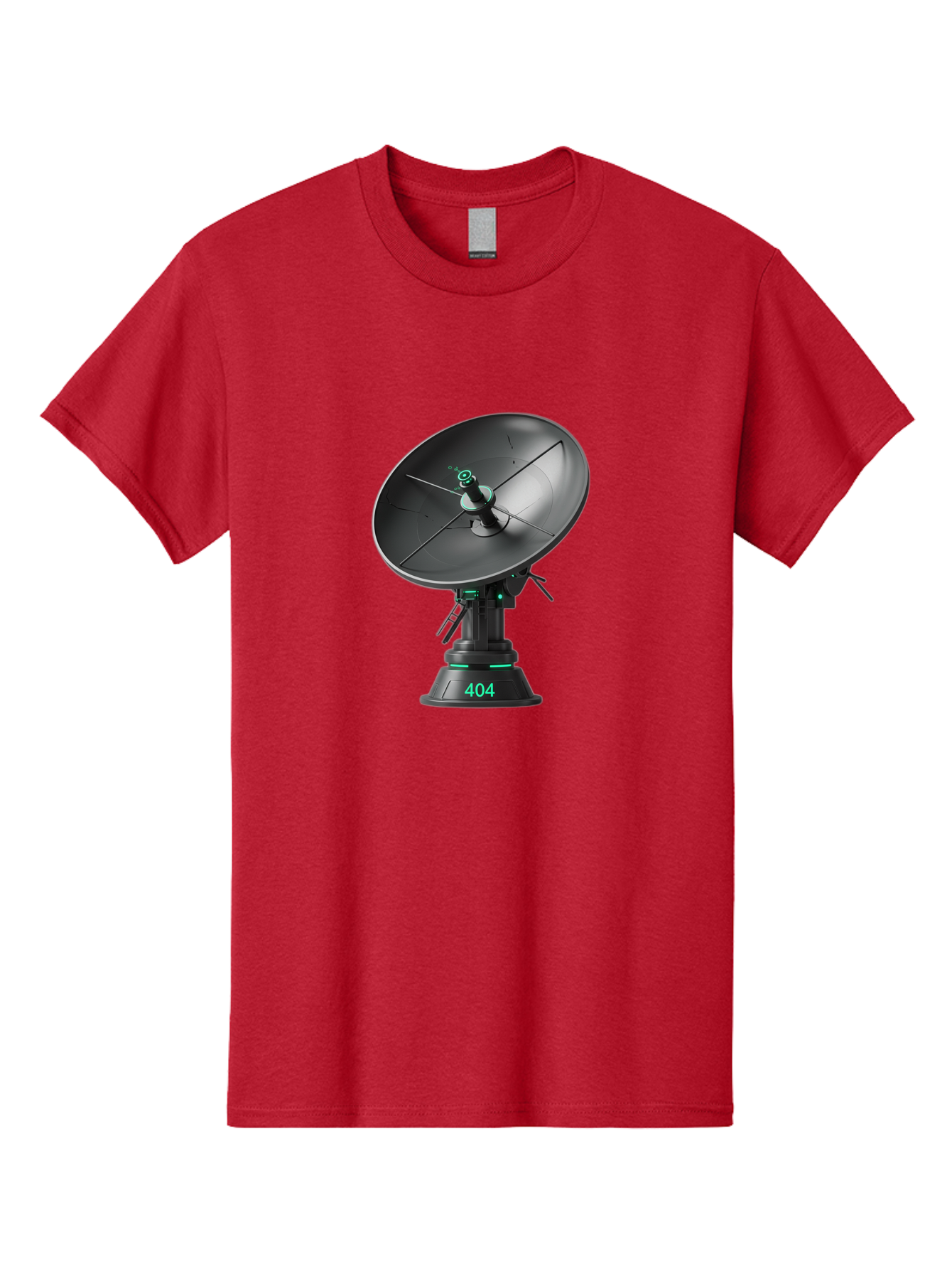 404-Satellite-Dish Men'S Graphic Tee, 100% Cotton, Comfortable Casual Summer Wear, Machine Washable, Satellite Dish, Futuristic Technology, Wireless Communication, 404 Error, Digital Connectivity, Cyberpunk Style, High-Tech Device, Baa108