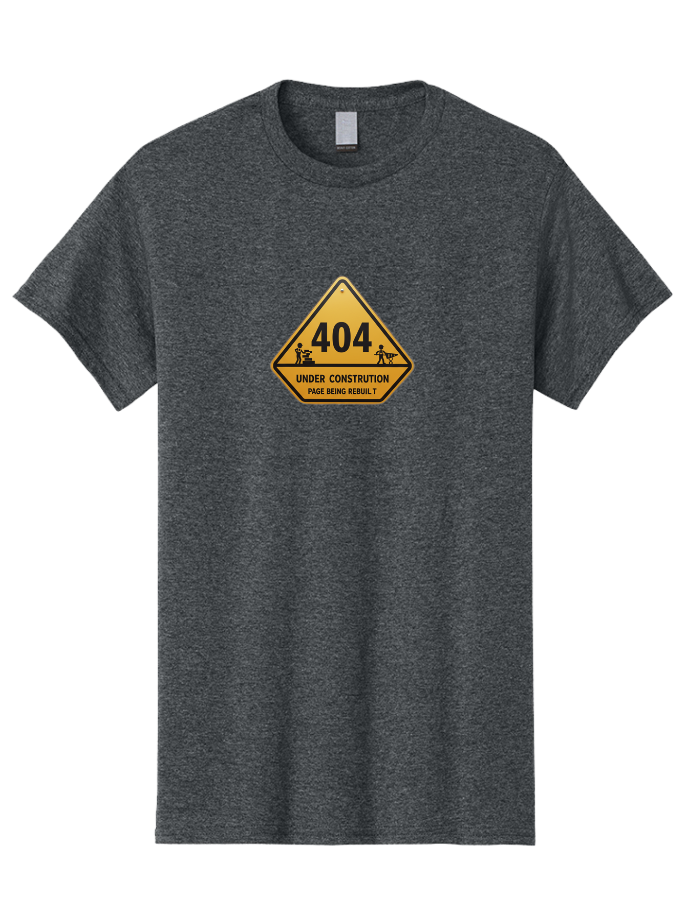 404-Under-Constrution Men'S Graphic Tee, 100% Cotton, Comfortable Casual Summer Wear, Machine Washable, 404 Error Page, Under Construction Sign, Website Maintenance, Web Development, Page Not Found, Website Under Repair, Construction Workers, Baa112