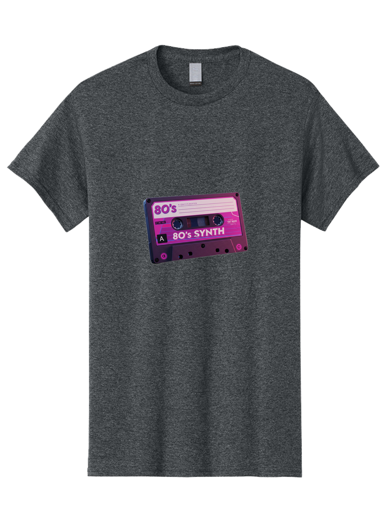 80-S-Synth-Cassette Men'S Graphic Tee, 100% Cotton, Comfortable Casual Summer Wear, Machine Washable, 80'S Synth Music, Vintage Cassette Tape, Retro 80S, Synthwave, Electronic Sound, Cassette Mix, A Side, 80'S Nostalgia, Baa117