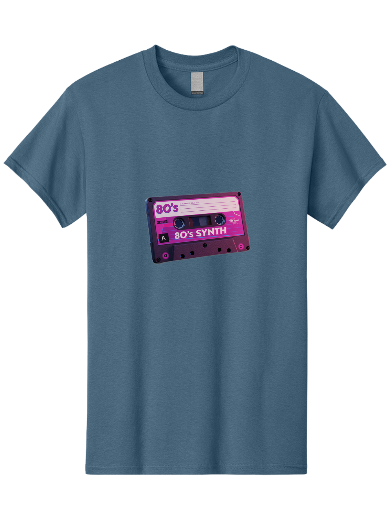 80-S-Synth-Cassette Men'S Graphic Tee, 100% Cotton, Comfortable Casual Summer Wear, Machine Washable, 80'S Synth Music, Vintage Cassette Tape, Retro 80S, Synthwave, Electronic Sound, Cassette Mix, A Side, 80'S Nostalgia, Baa117