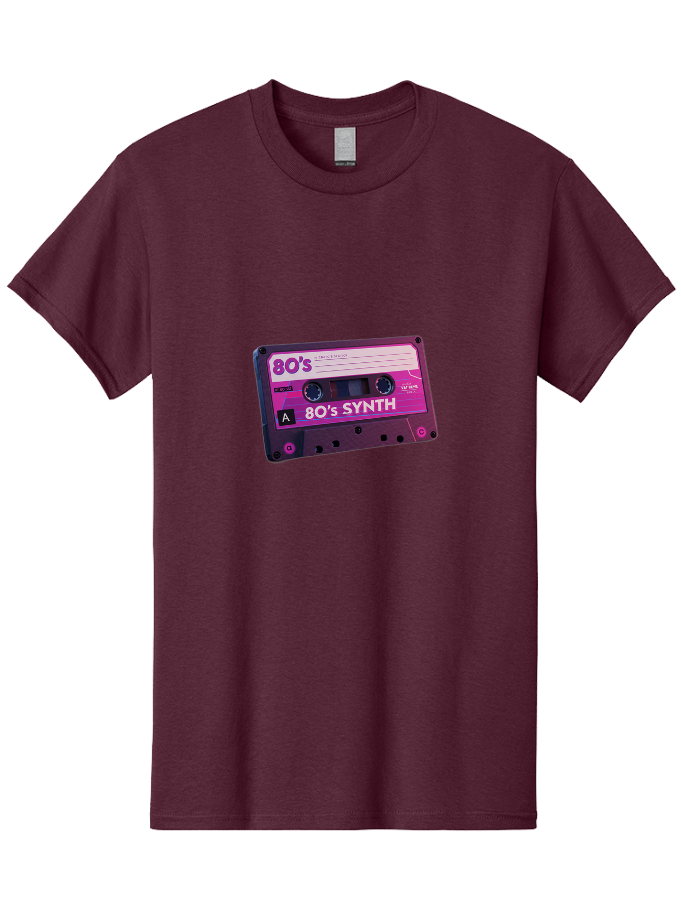80-S-Synth-Cassette Men'S Graphic Tee, 100% Cotton, Comfortable Casual Summer Wear, Machine Washable, 80'S Synth Music, Vintage Cassette Tape, Retro 80S, Synthwave, Electronic Sound, Cassette Mix, A Side, 80'S Nostalgia, Baa117