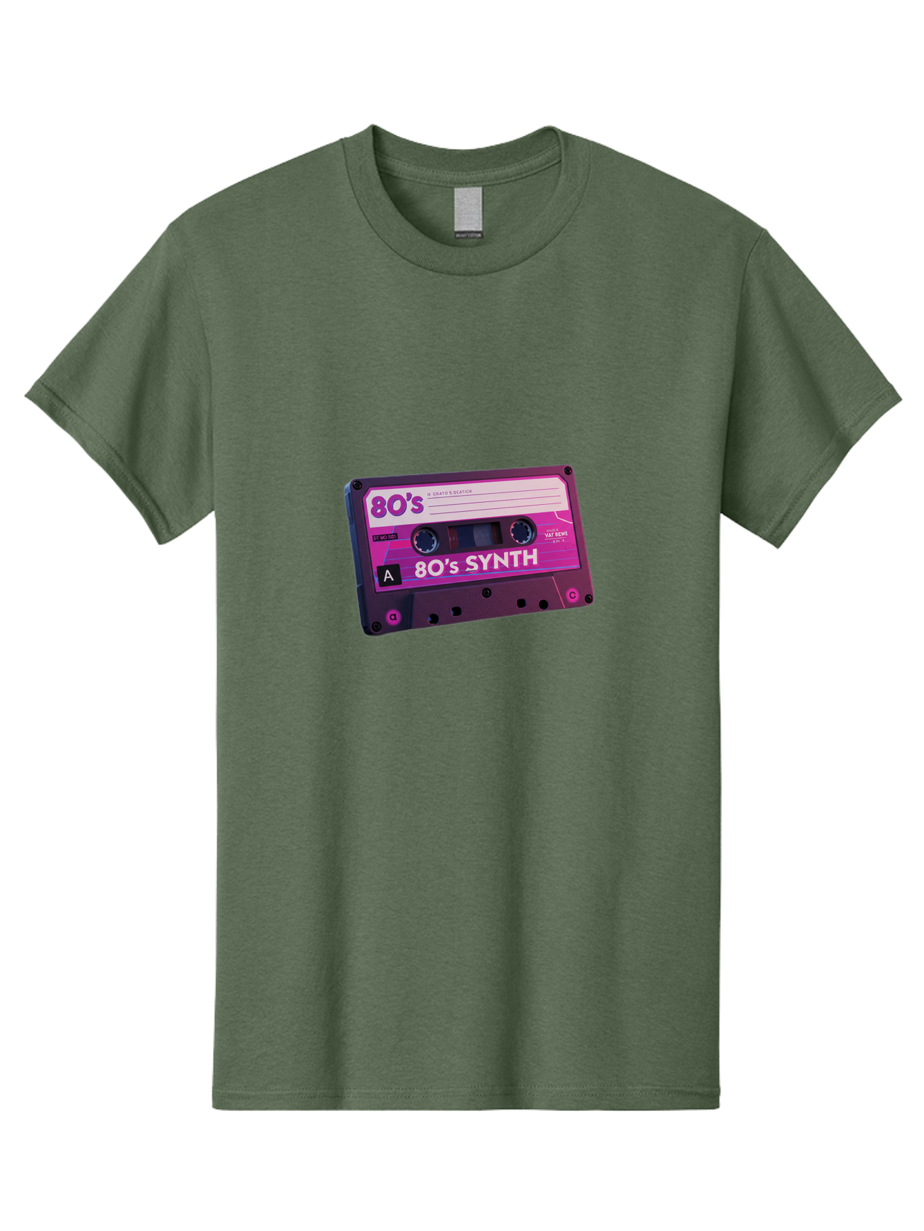 80-S-Synth-Cassette Men'S Graphic Tee, 100% Cotton, Comfortable Casual Summer Wear, Machine Washable, 80'S Synth Music, Vintage Cassette Tape, Retro 80S, Synthwave, Electronic Sound, Cassette Mix, A Side, 80'S Nostalgia, Baa117