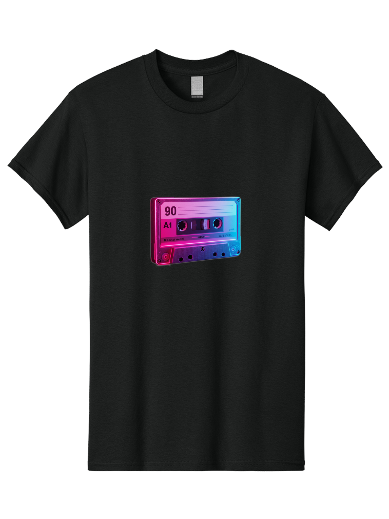 90-A1-Cassette-Tape Men'S Graphic Tee, 100% Cotton, Comfortable Casual Summer Wear, Machine Washable, Retro Cassette Tape, Vintage Music, Nostalgic Technology, 90S Music, A1 Mix Tape, Retro Aesthetics, Vinyl Revival, Music Nostalgia, Baa120
