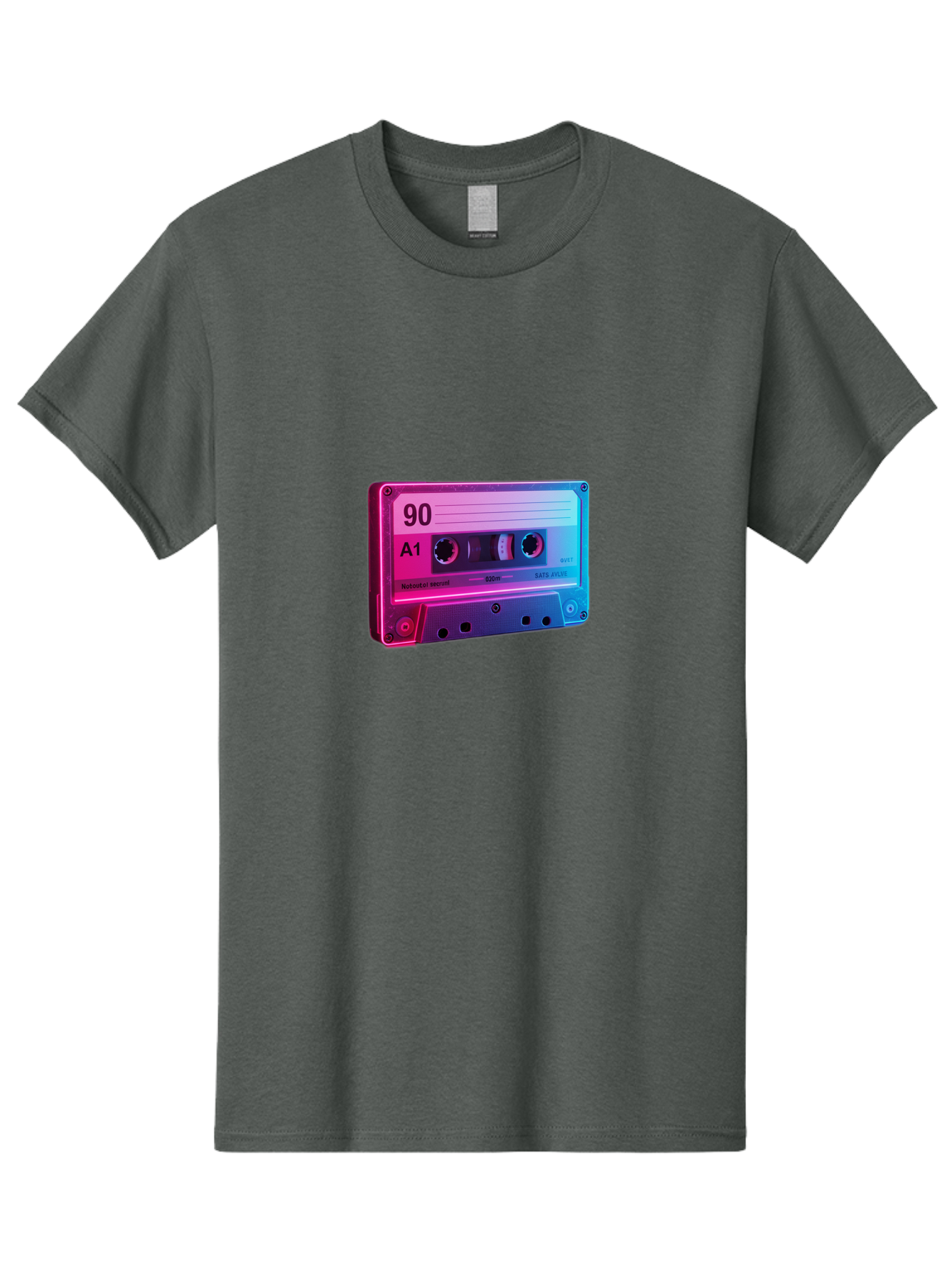 90-A1-Cassette-Tape Men'S Graphic Tee, 100% Cotton, Comfortable Casual Summer Wear, Machine Washable, Retro Cassette Tape, Vintage Music, Nostalgic Technology, 90S Music, A1 Mix Tape, Retro Aesthetics, Vinyl Revival, Music Nostalgia, Baa120