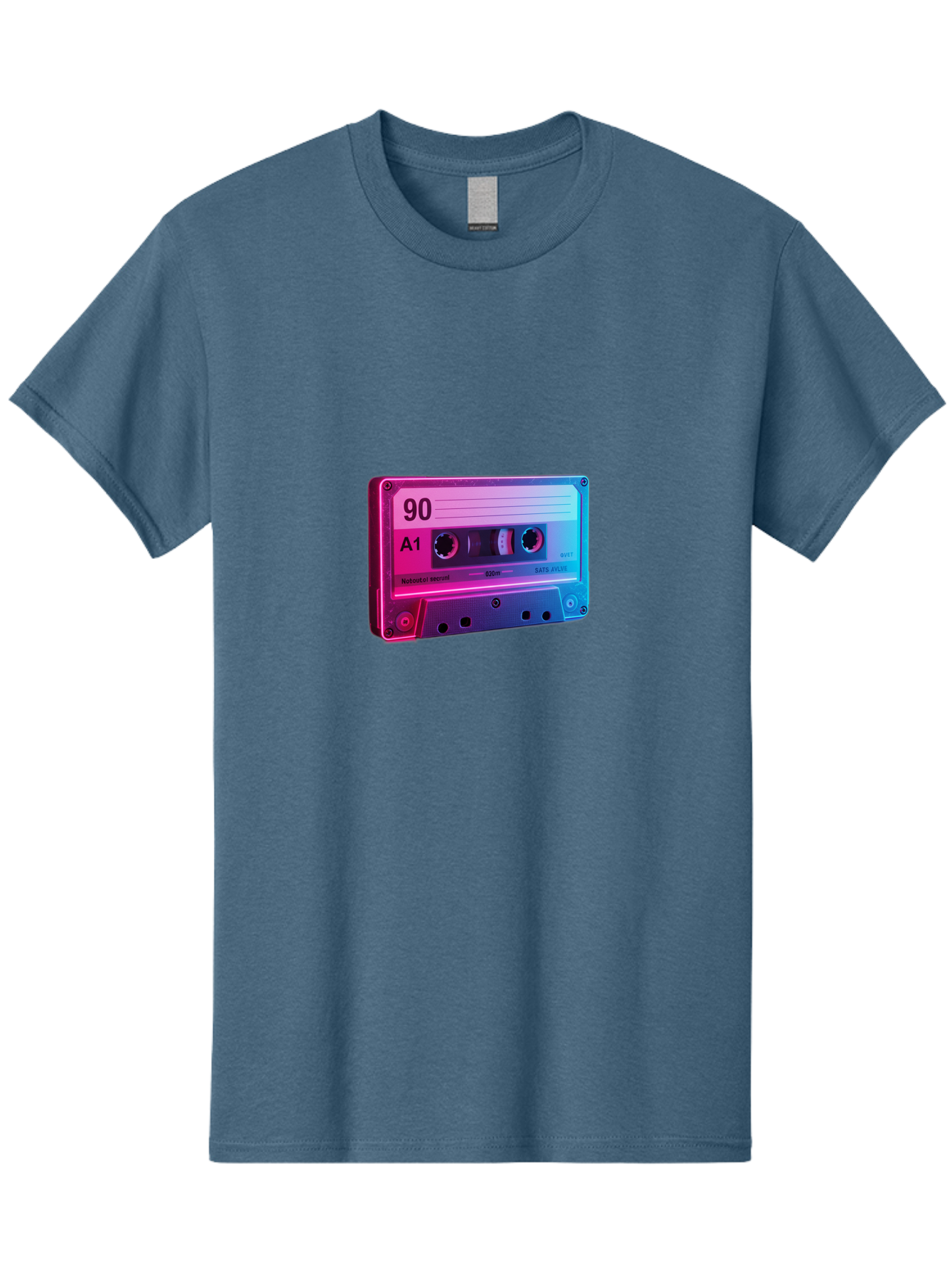 90-A1-Cassette-Tape Men'S Graphic Tee, 100% Cotton, Comfortable Casual Summer Wear, Machine Washable, Retro Cassette Tape, Vintage Music, Nostalgic Technology, 90S Music, A1 Mix Tape, Retro Aesthetics, Vinyl Revival, Music Nostalgia, Baa120