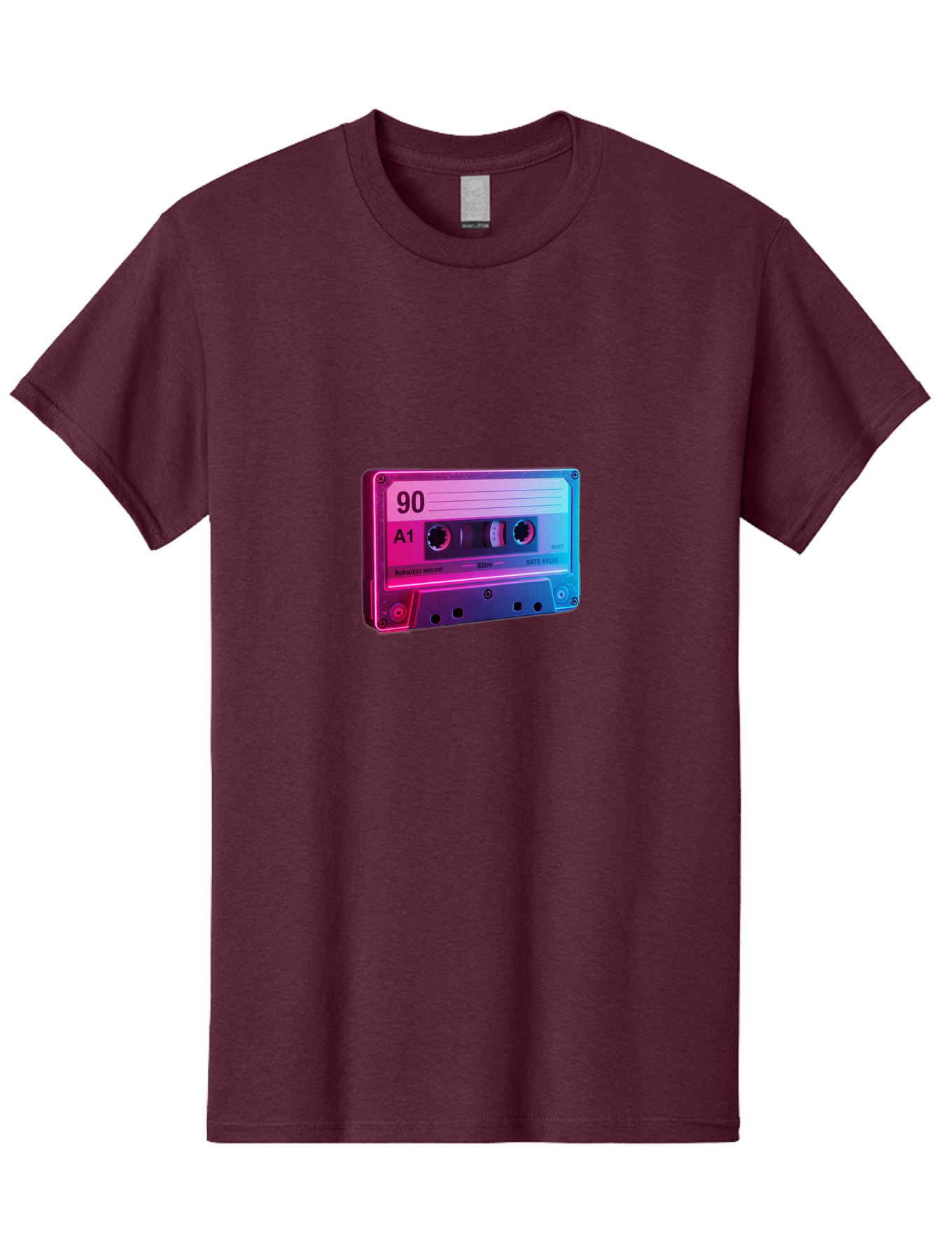 90-A1-Cassette-Tape Men'S Graphic Tee, 100% Cotton, Comfortable Casual Summer Wear, Machine Washable, Retro Cassette Tape, Vintage Music, Nostalgic Technology, 90S Music, A1 Mix Tape, Retro Aesthetics, Vinyl Revival, Music Nostalgia, Baa120