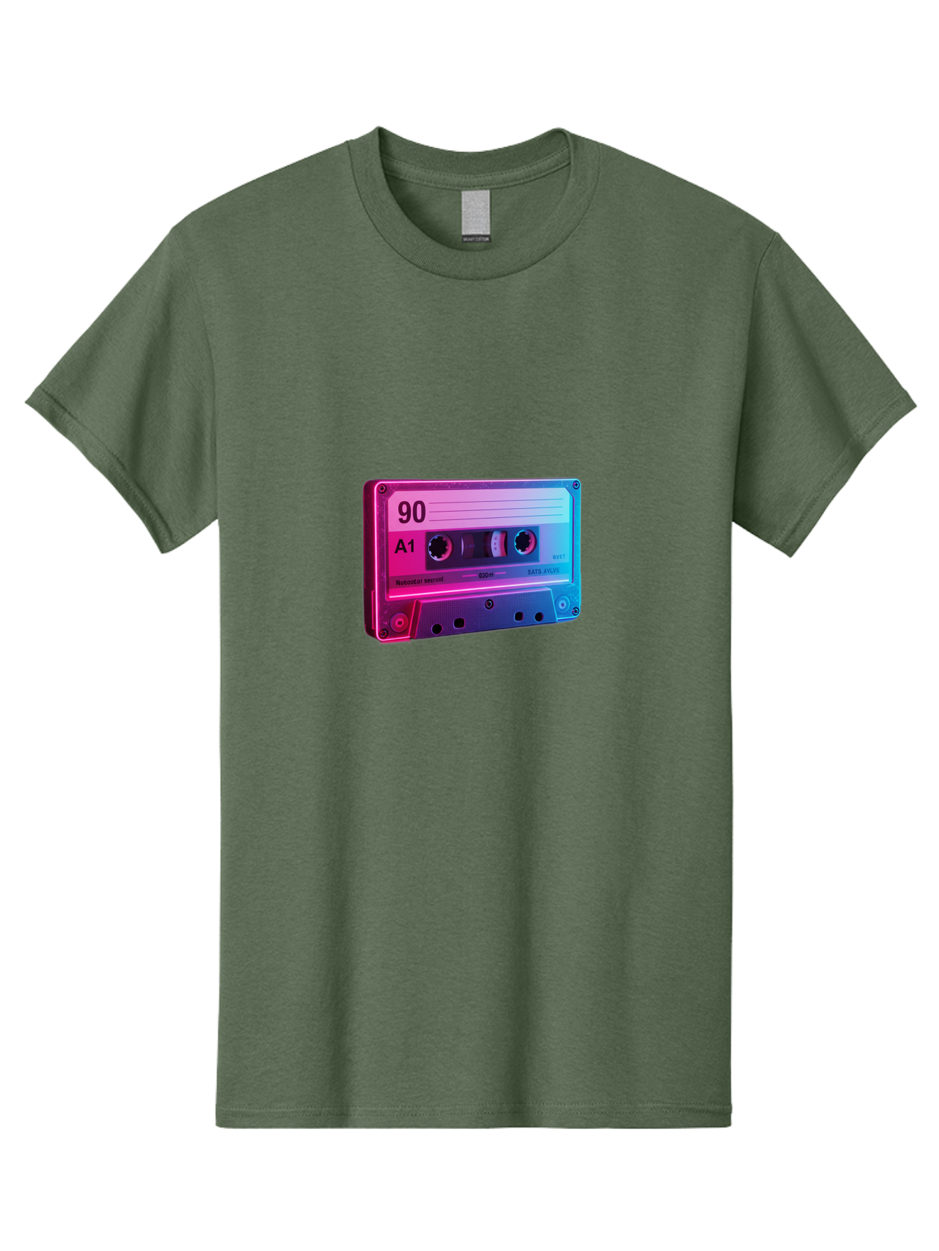 90-A1-Cassette-Tape Men'S Graphic Tee, 100% Cotton, Comfortable Casual Summer Wear, Machine Washable, Retro Cassette Tape, Vintage Music, Nostalgic Technology, 90S Music, A1 Mix Tape, Retro Aesthetics, Vinyl Revival, Music Nostalgia, Baa120