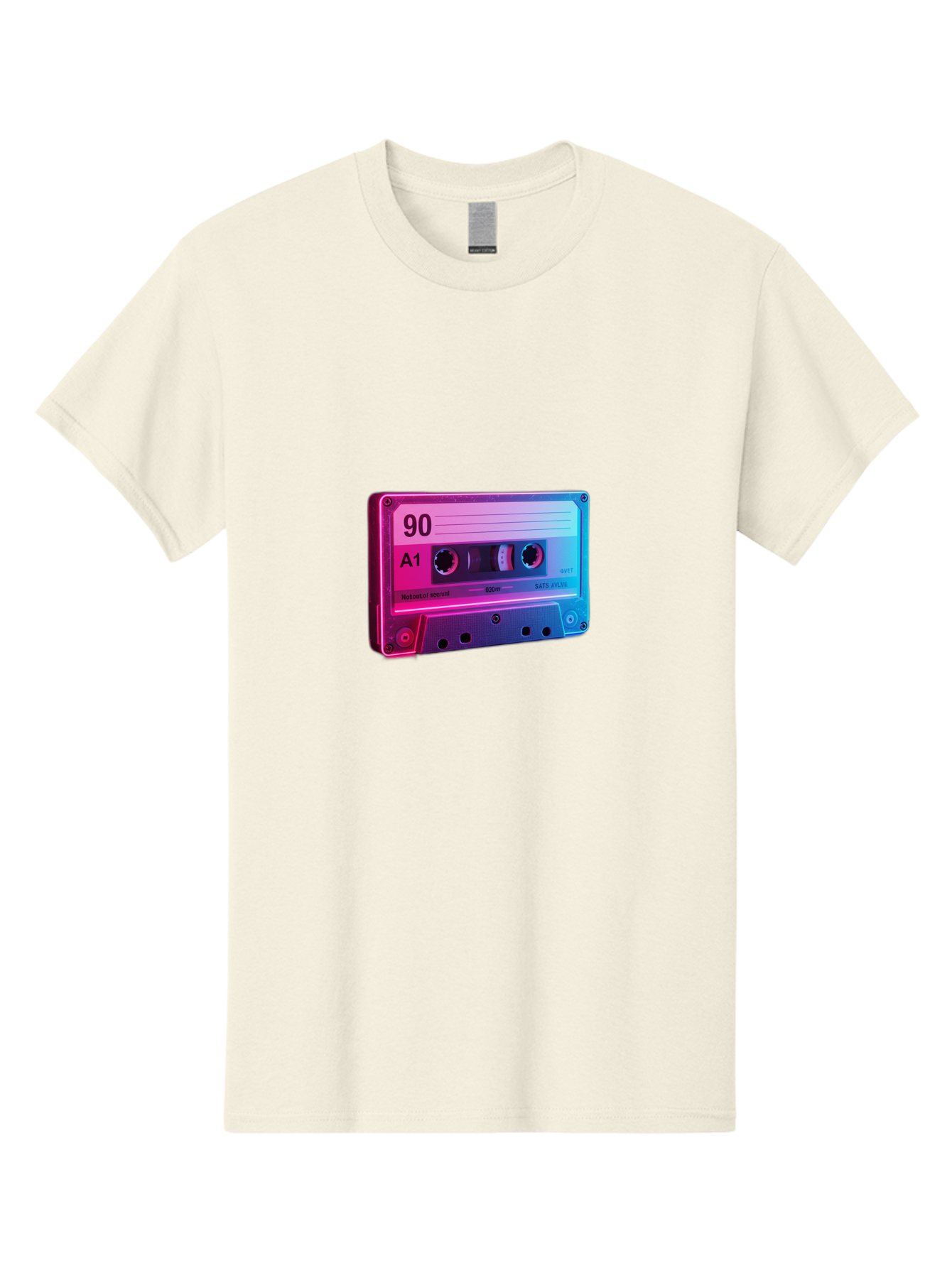 90-A1-Cassette-Tape Men'S Graphic Tee, 100% Cotton, Comfortable Casual Summer Wear, Machine Washable, Retro Cassette Tape, Vintage Music, Nostalgic Technology, 90S Music, A1 Mix Tape, Retro Aesthetics, Vinyl Revival, Music Nostalgia, Baa120