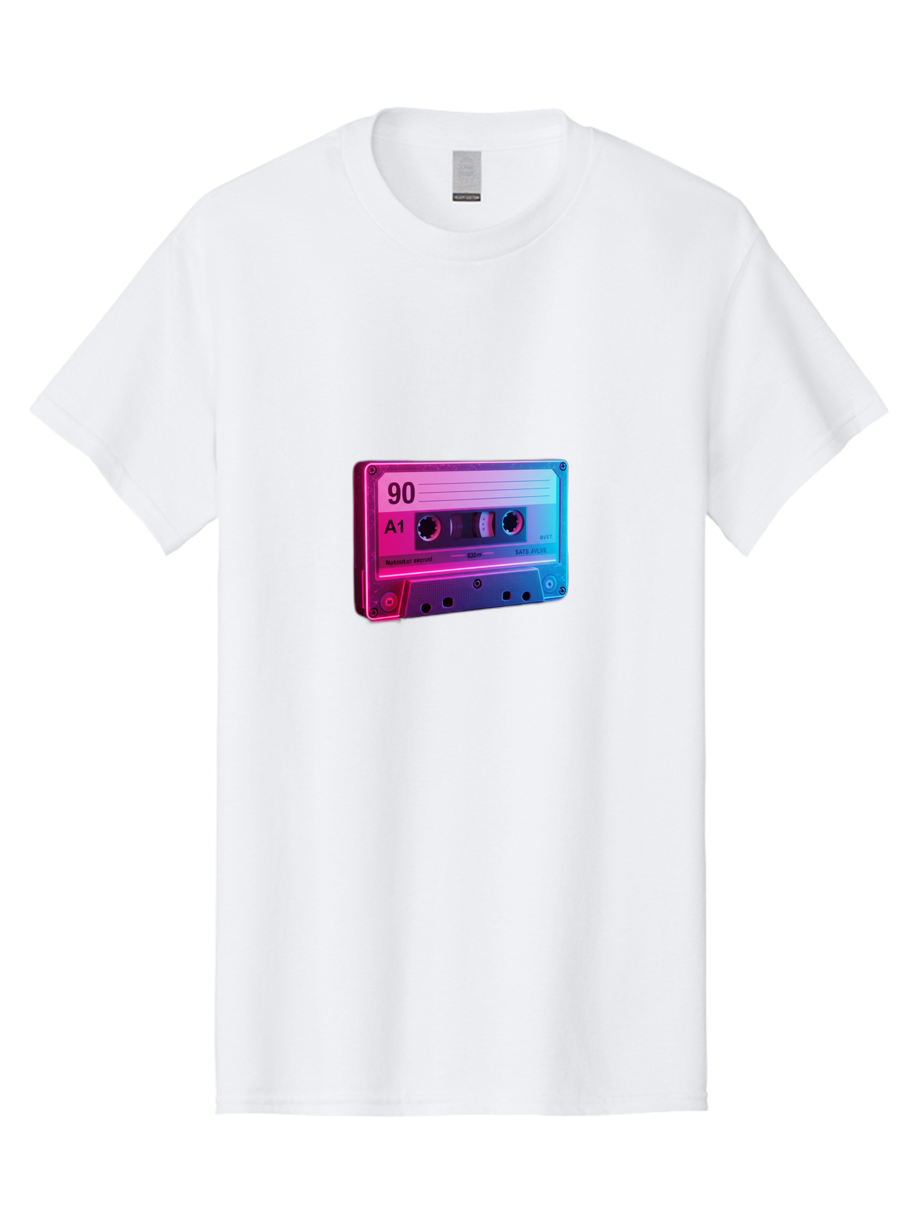 90-A1-Cassette-Tape Men'S Graphic Tee, 100% Cotton, Comfortable Casual Summer Wear, Machine Washable, Retro Cassette Tape, Vintage Music, Nostalgic Technology, 90S Music, A1 Mix Tape, Retro Aesthetics, Vinyl Revival, Music Nostalgia, Baa120
