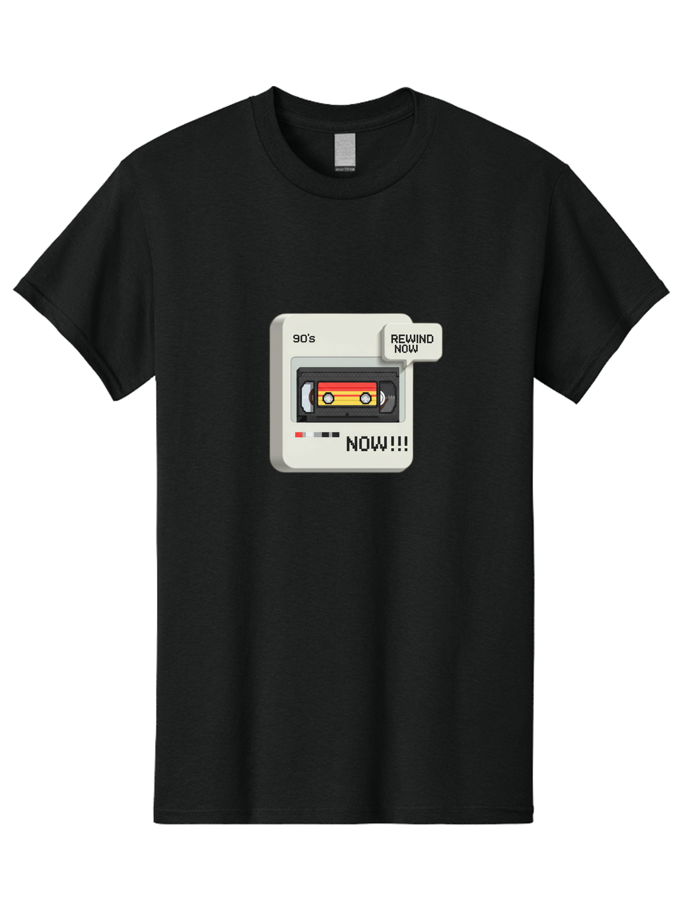 90-S-Rewind Men'S Graphic Tee, 100% Cotton, Comfortable Casual Summer Wear, Machine Washable, Retro Cassette Tape, 90'S Nostalgia, Rewind Now, Vintage Music, Nostalgic Vibes, Retro Technology, Old School Audio, Cassette Player Baa121