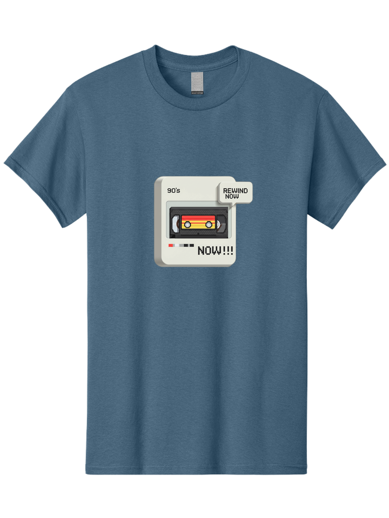 90-S-Rewind Men'S Graphic Tee, 100% Cotton, Comfortable Casual Summer Wear, Machine Washable, Retro Cassette Tape, 90'S Nostalgia, Rewind Now, Vintage Music, Nostalgic Vibes, Retro Technology, Old School Audio, Cassette Player Baa121