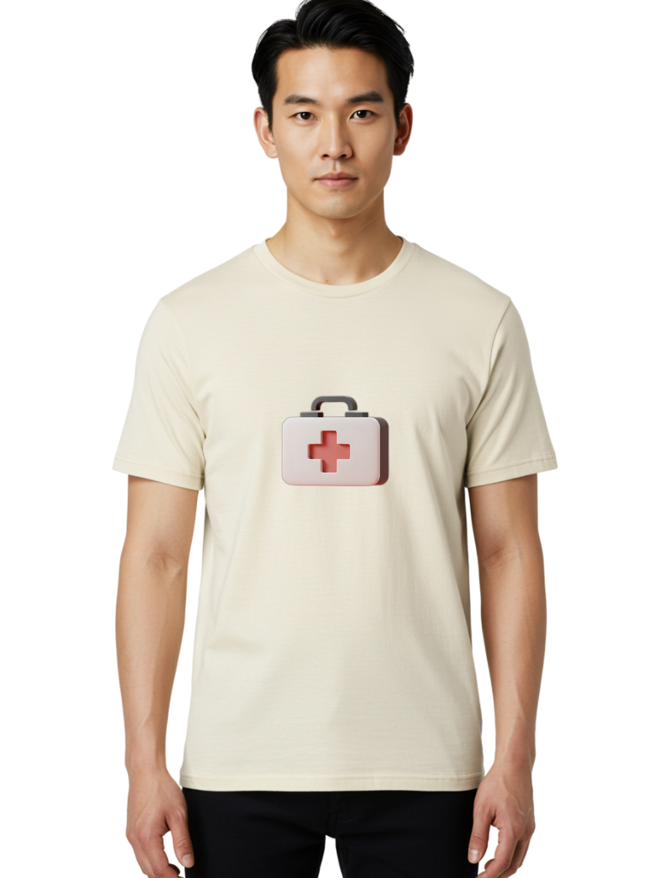 Aid-Kit-2 Men'S Graphic Tee, 100% Cotton, Comfortable Casual Summer Wear, Machine Washable, First Aid Kit, Medical Cross, Health Care, Emergency Response, Medical Symbol, Red Cross Baa125