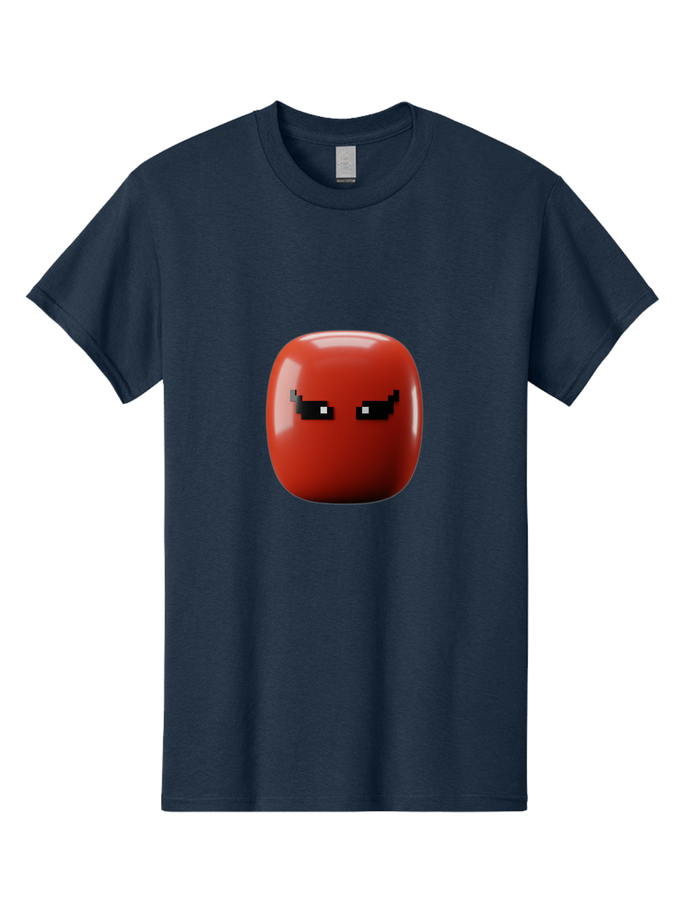 Angry-Tomato Men'S Graphic Tee, 100% Cotton, Comfortable Casual Summer Wear, Machine Washable, Angry Face, Pixel Art Style, Digital Illustration, Red Tomato, Emotive Expression, Playful Design, Cartoon Character Baa135